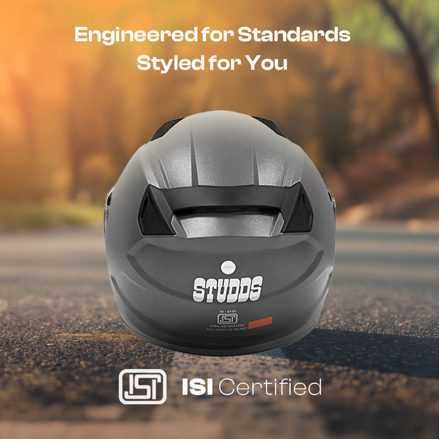 Image of STUDDS Raider Street Motorbike Helmet