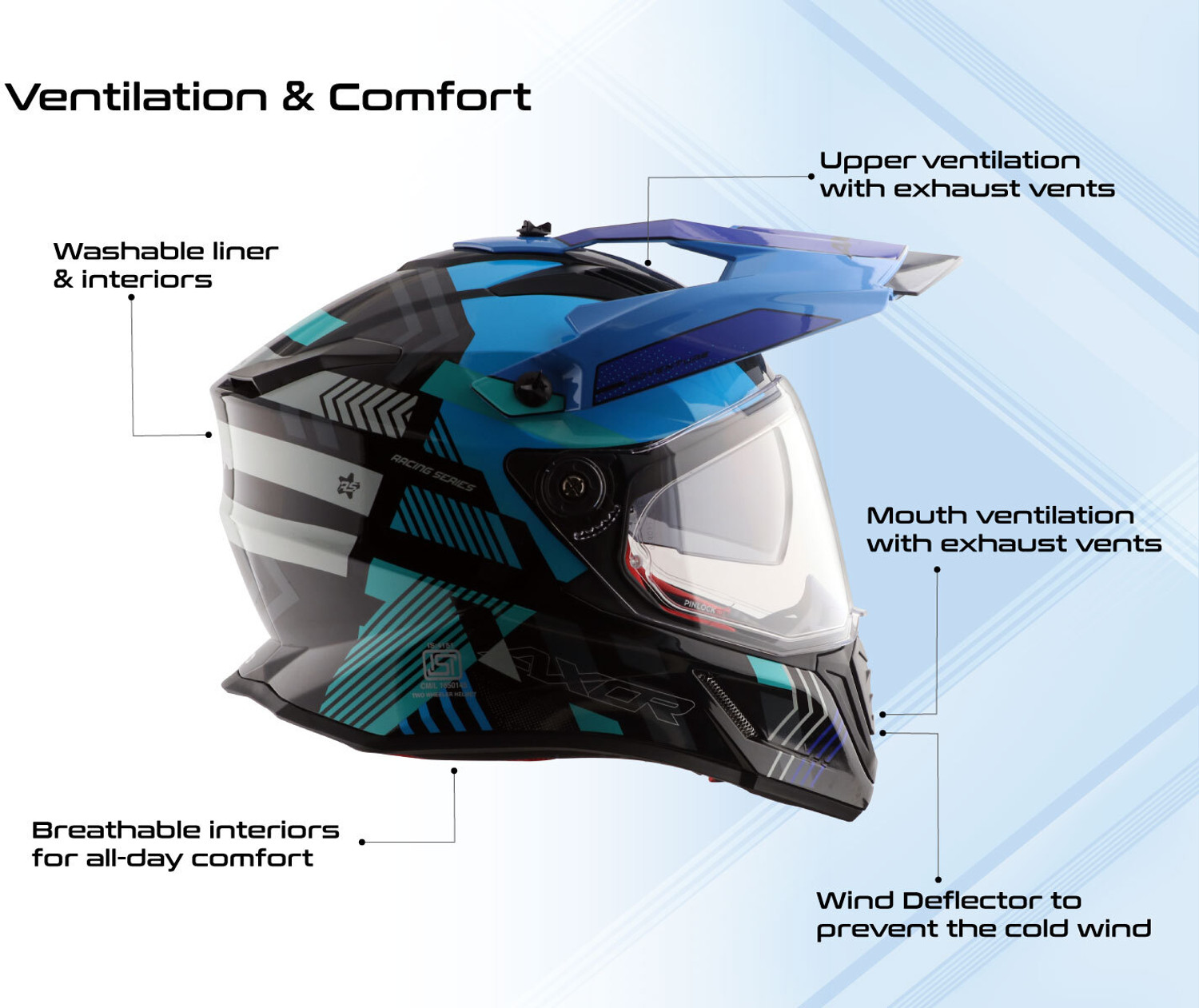 Image of Axor X-Cross Gambling Helmet Motorbike Helmet
