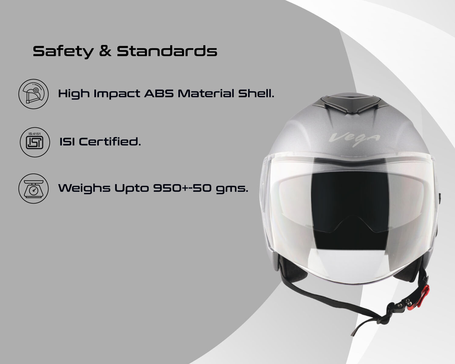Image of VEGA VO-04 Punch DV Open Face Helmet-Dull Anthracite-L Motorbike Helmet