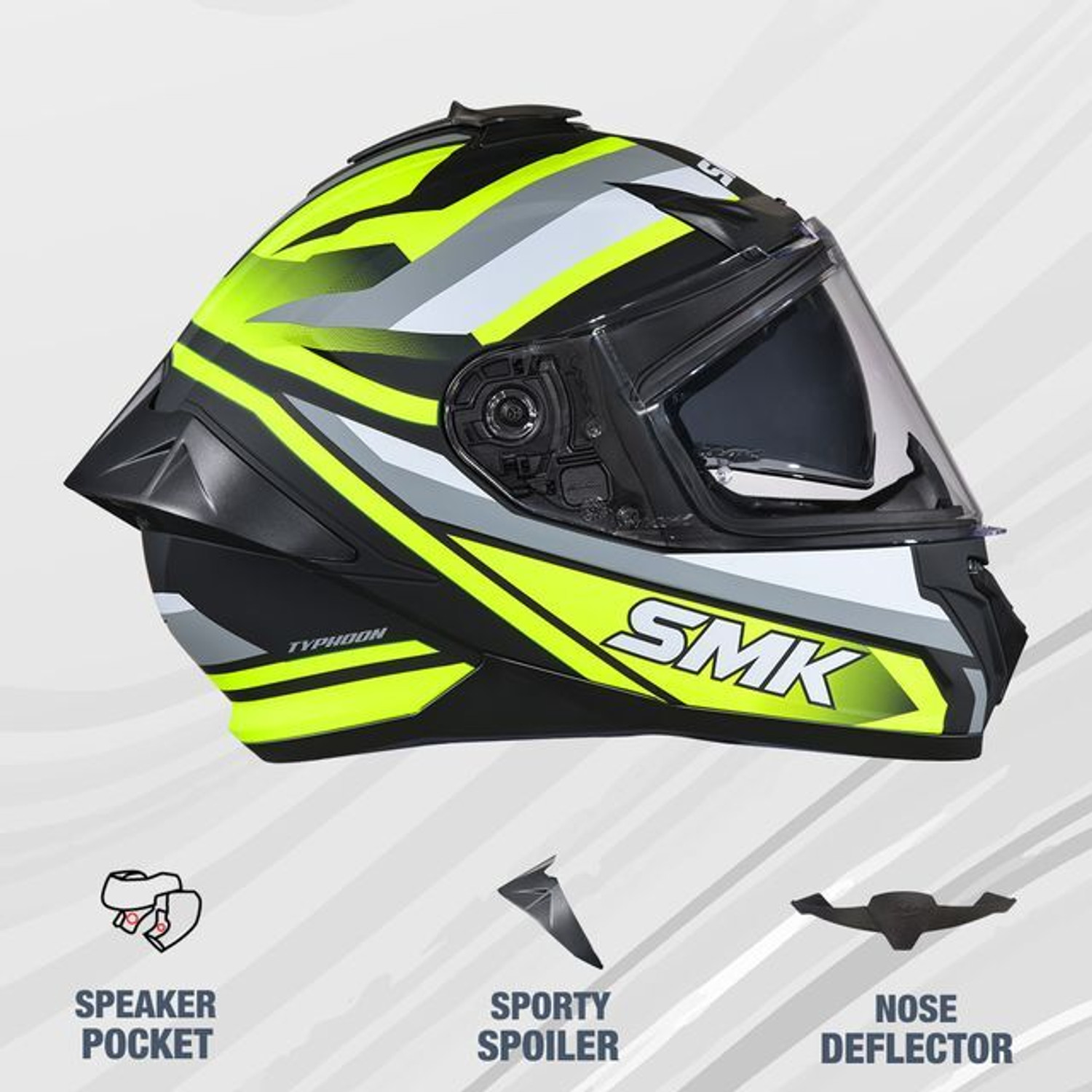Image of SMK Typhoon Freeride Dual Visor Helmet Motorbike Helmet