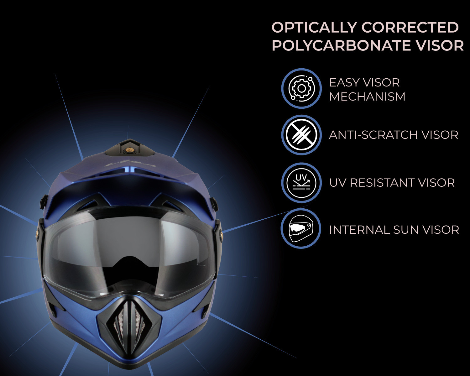 Image of VEGA Off Road D /V Motorbike Helmet