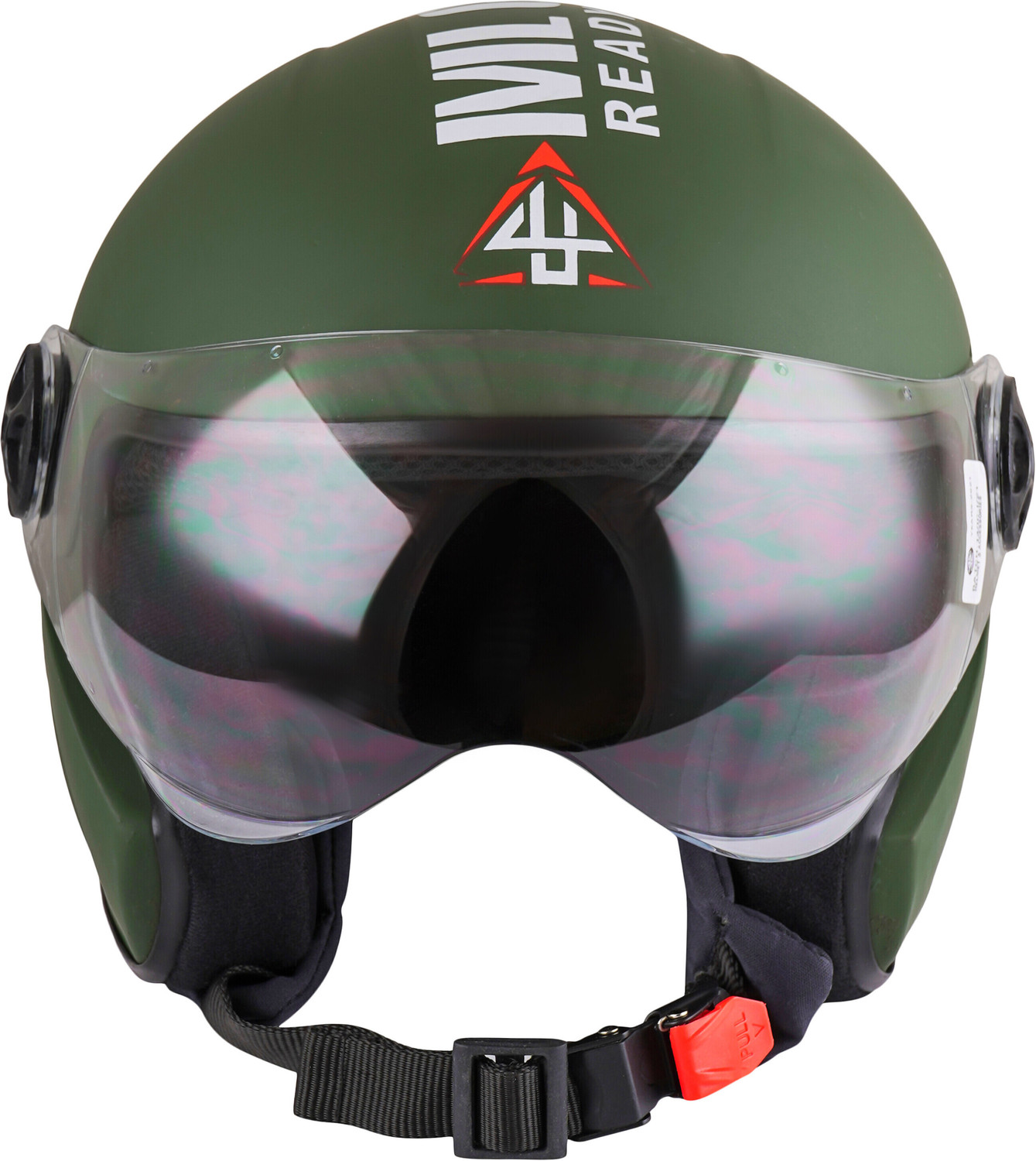 Image of 4U SUPREME ICON JET M.GREEN Motorbike Helmet
