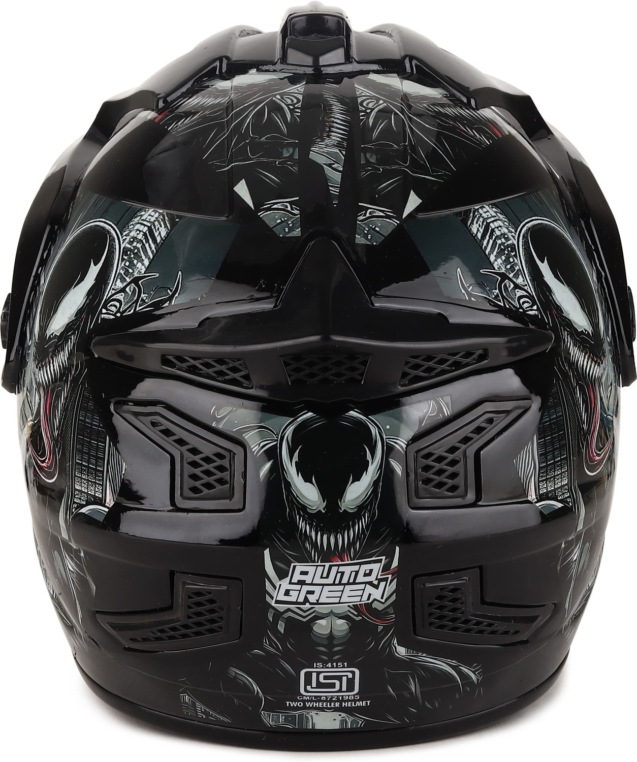 Image of ARCDURA X-8 Venom Motocross Scratch Resistant Visor JZ5 Motorbike Helmet (Black)