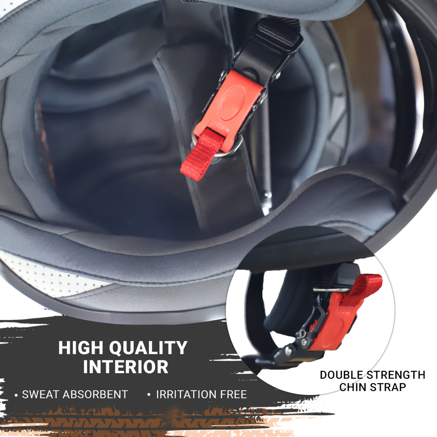 Image of Steelbird SBH-17 Terminator Full Face Graphic Helmet in Glossy Black Fluo Dark Orange Motorbike Helmet