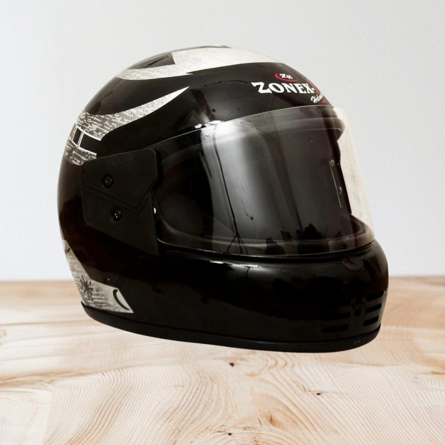 Image of zonex-1 Full Face Motorbike Helmet with Graphic ISI Approved Shell- Black, M 5 NEWZON Motorbike Helmet
