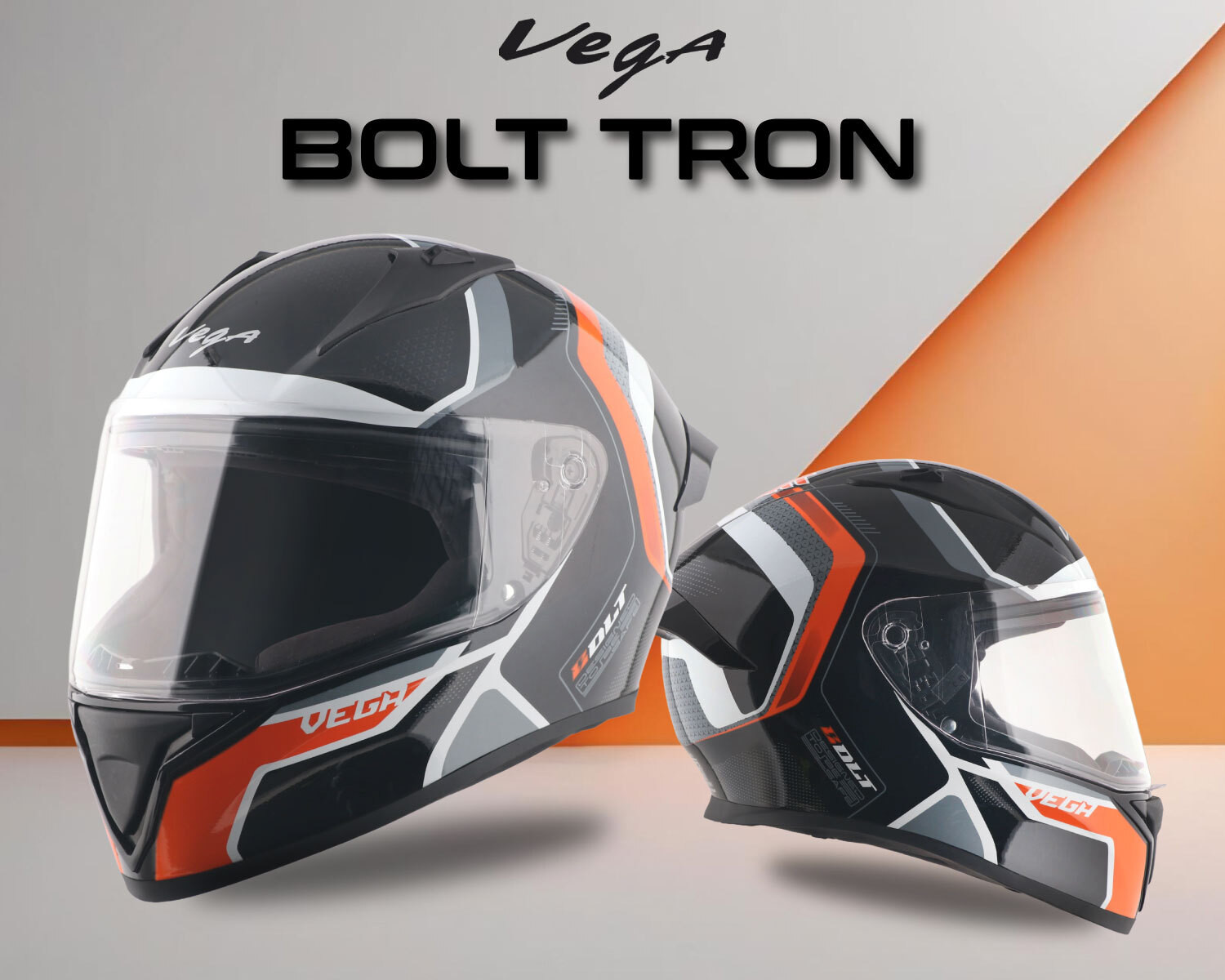Image of VEGA Bolt Tron Helmet Motorbike Helmet