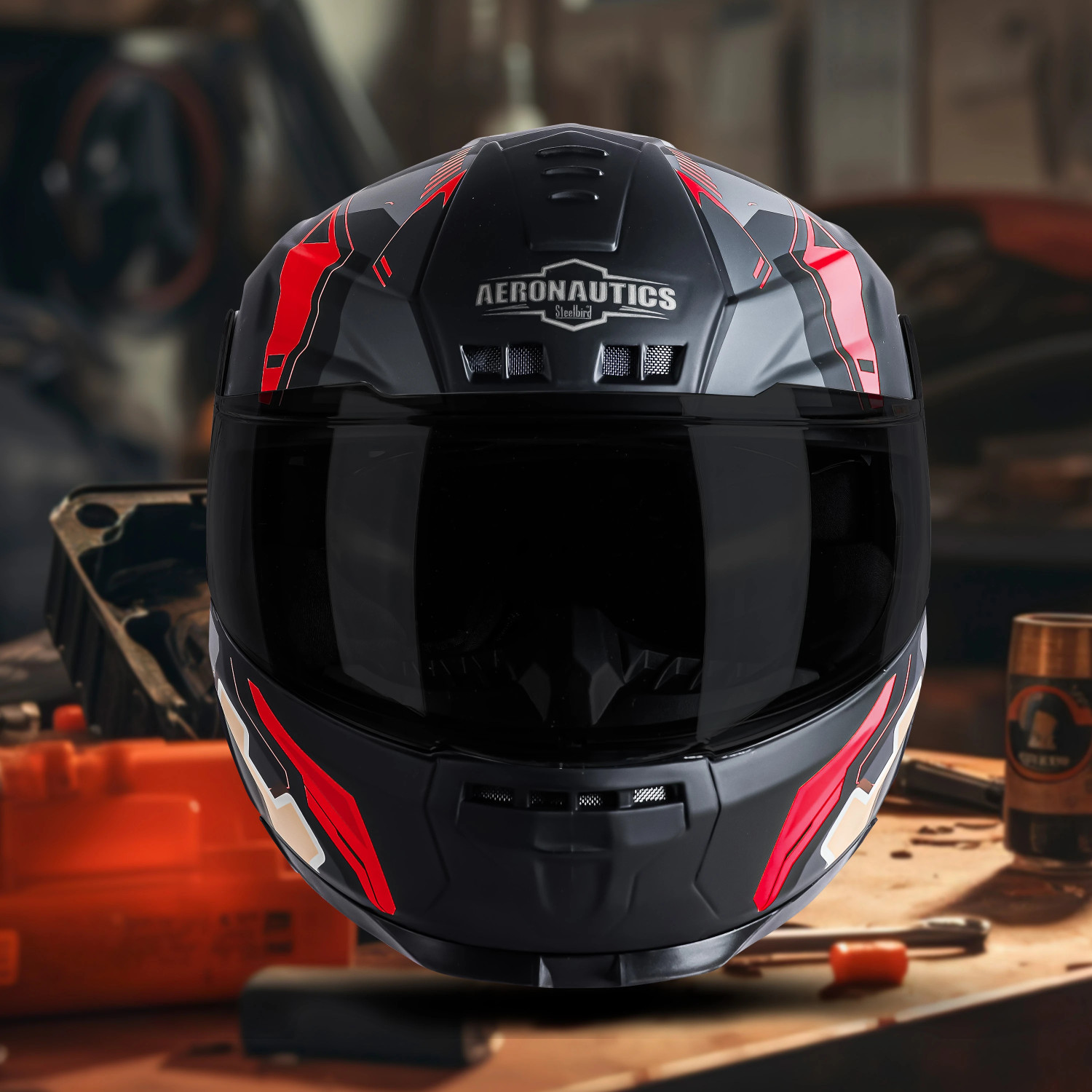 Image of Steelbird SBH-40 Crash ISI Certified Full Face Graphic Helmet for Men and Women Motorbike Helmet