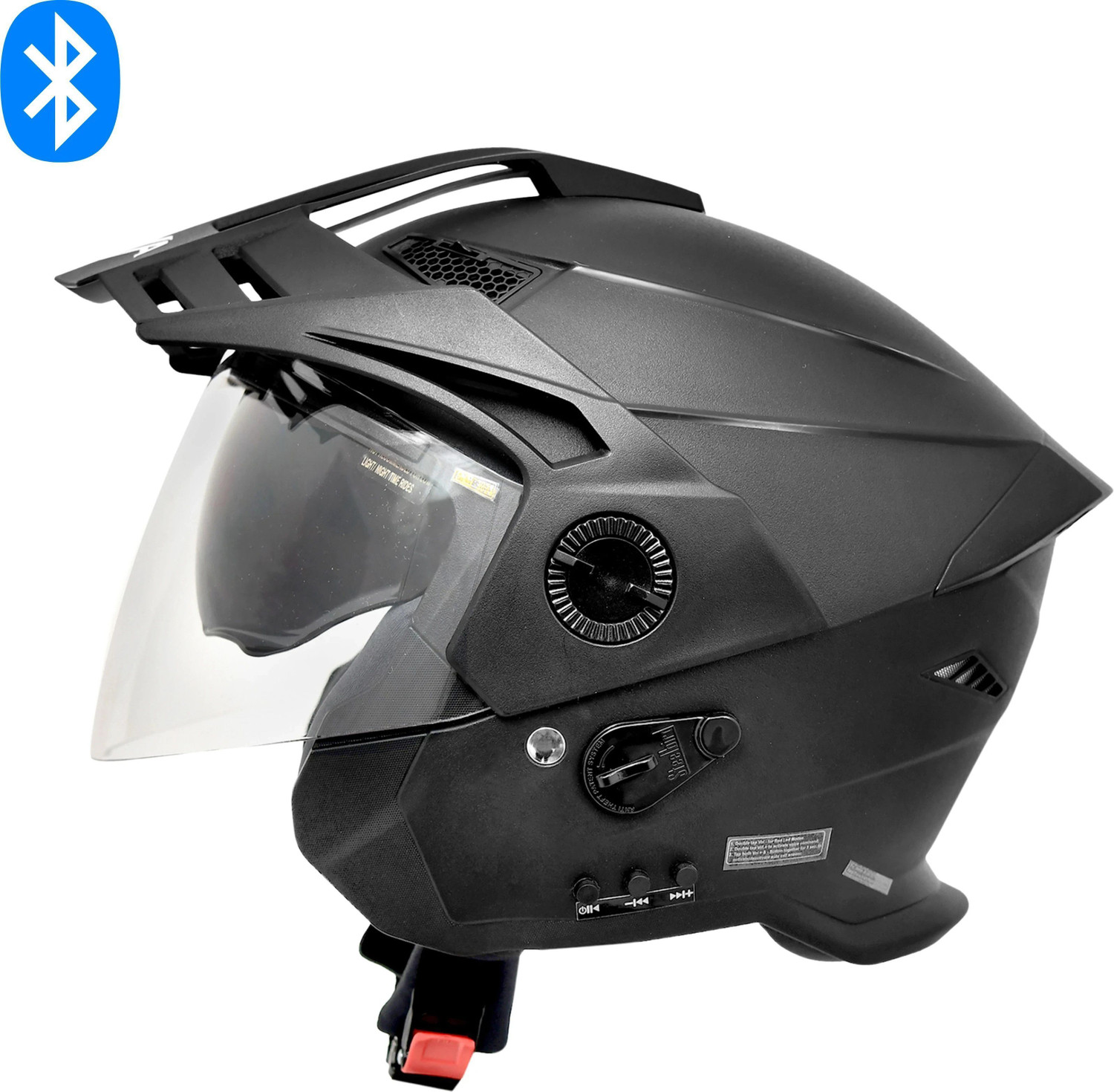 Image of HEADFOX N2 AVA ISI Certified Smart Bluetooth Helmet | Calls | Music | Voice Asst. Motorbike Helmet