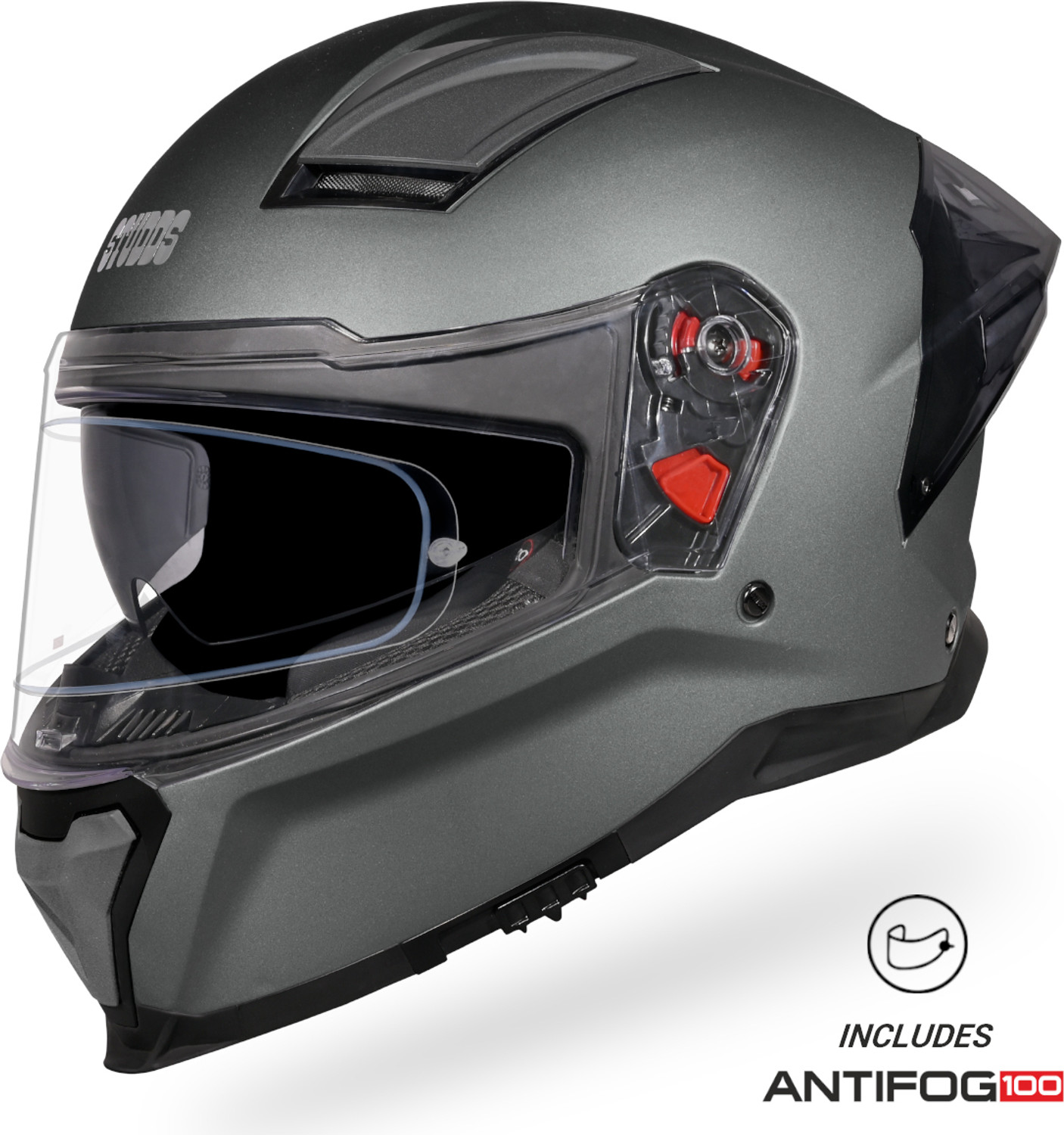 Image of STUDDS Helios Full Face ISI and DOT Certified Helmet with Antifog 100 Lens Motorbike Helmet
