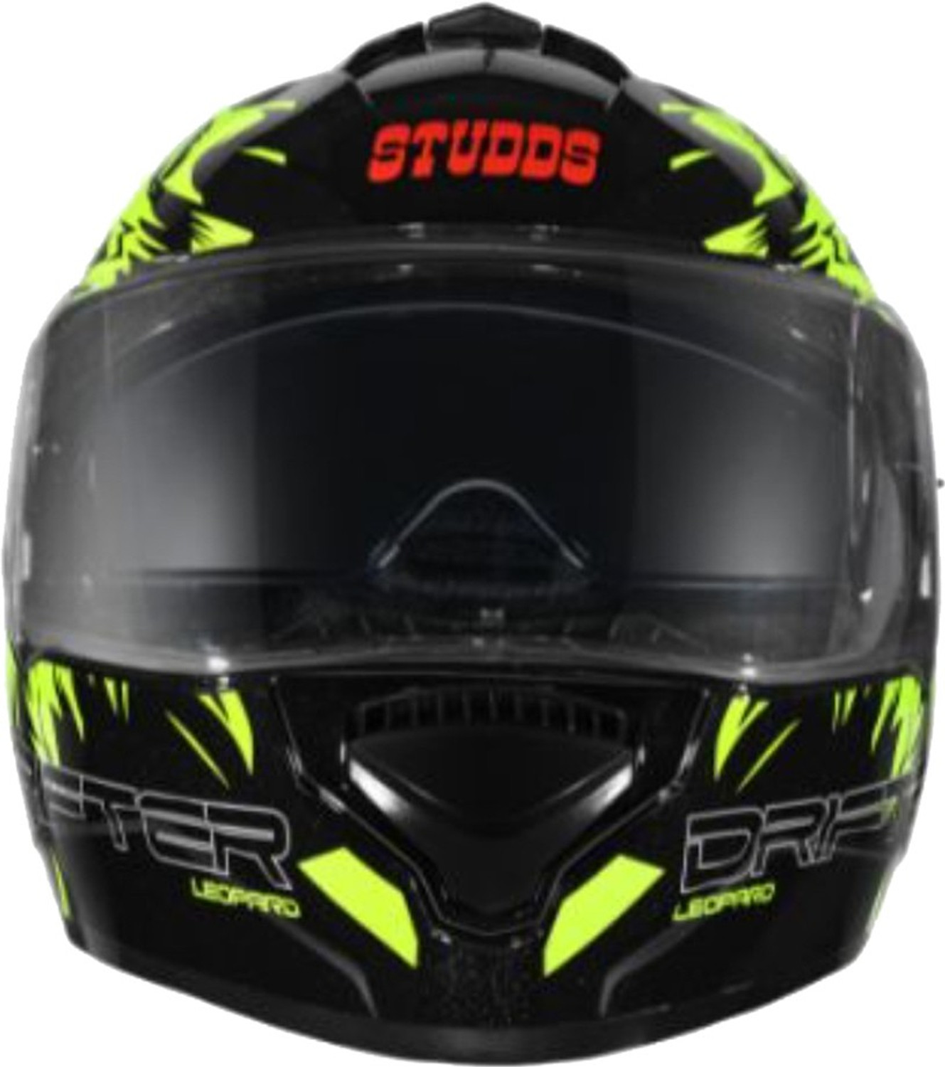 Image of STUDDS Drifter D2 Full Face Helmet with Clear Visor (Black N5, XL) Motorbike Helmet