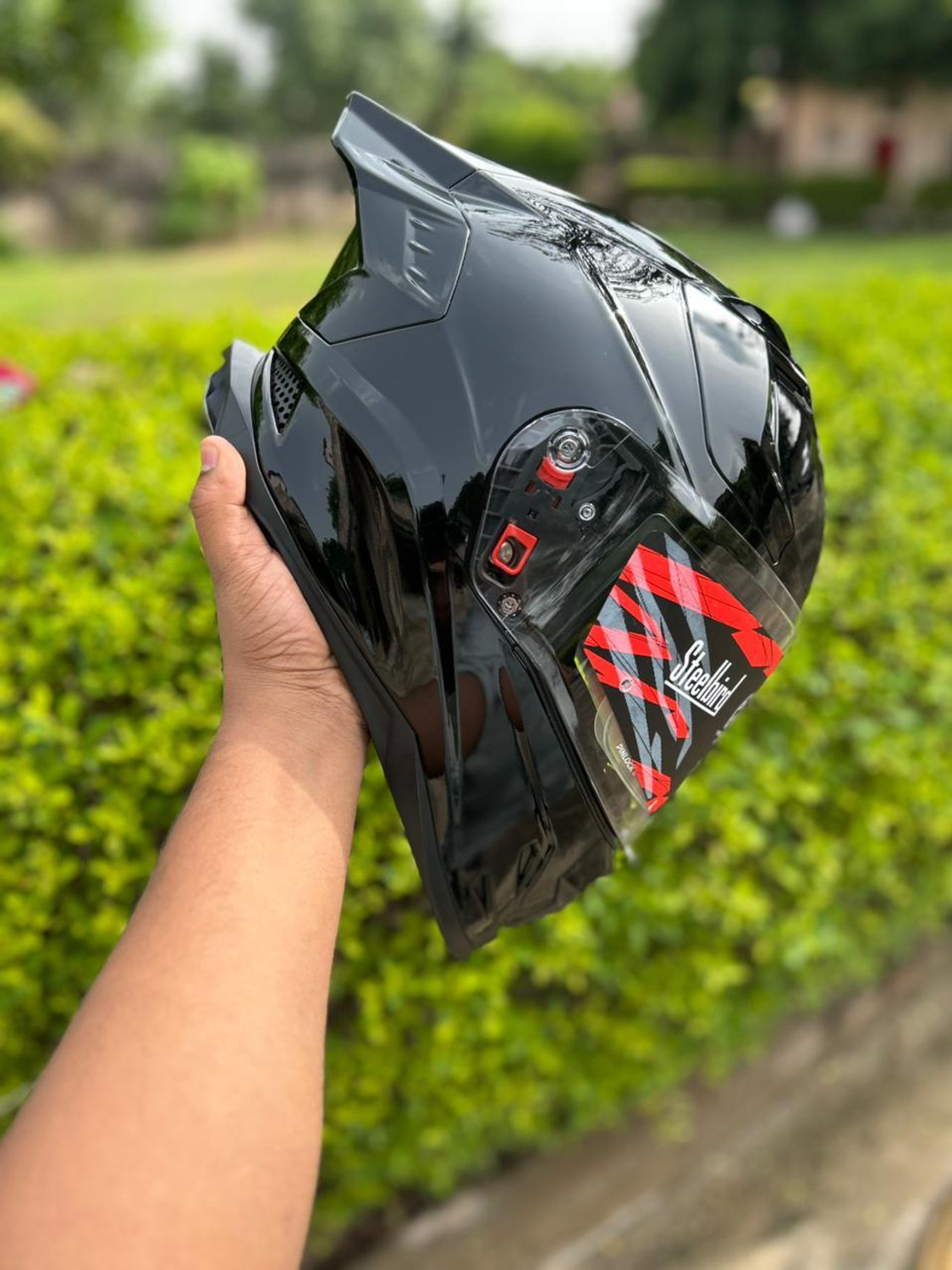 Image of Steelbird Air SBH-61 ISS SXE Dot & ISI Certified Full Face XL AFS EDITION With ANTIFOG Motorsports Helmet