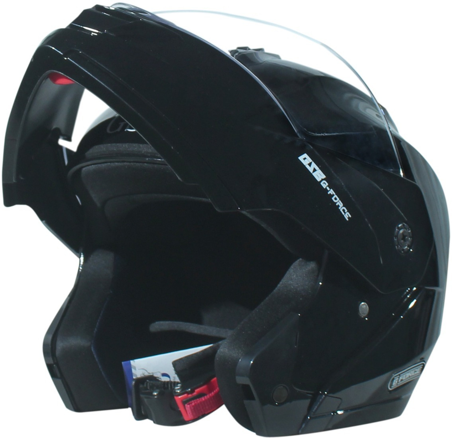Image of GSB GFORCE FLIPUP BLACK GLOOSY VISOR 1 Motorbike Helmet