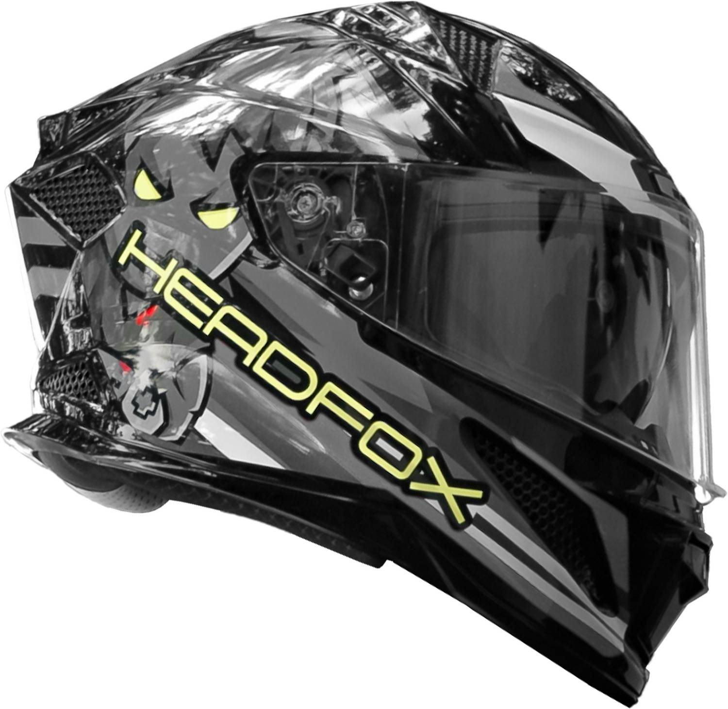 (*ΦωΦ) HEADFOX N2F Shady AI Bluetooth Full Face Waterproof Helmet for Men