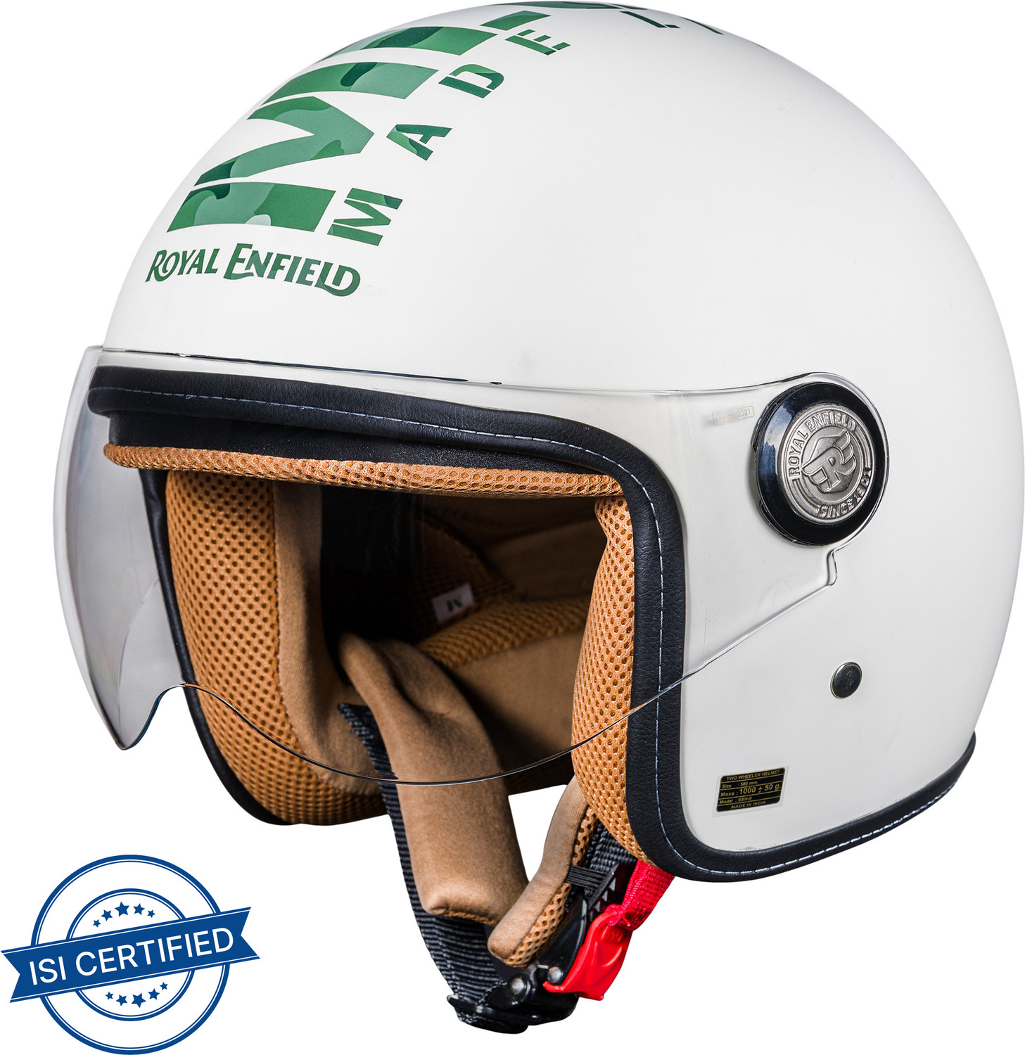 Image of ROYAL ENFIELD MLG Chopper with Visor Open Face Motorbike Helmet