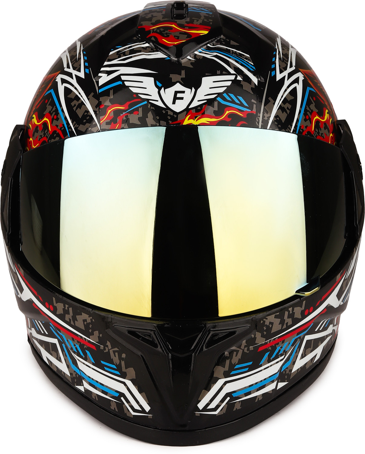 Image of Agx Fighter HD Graphics, ABS Material, Unisex with Unbreakable Visor Motorbike Helmet