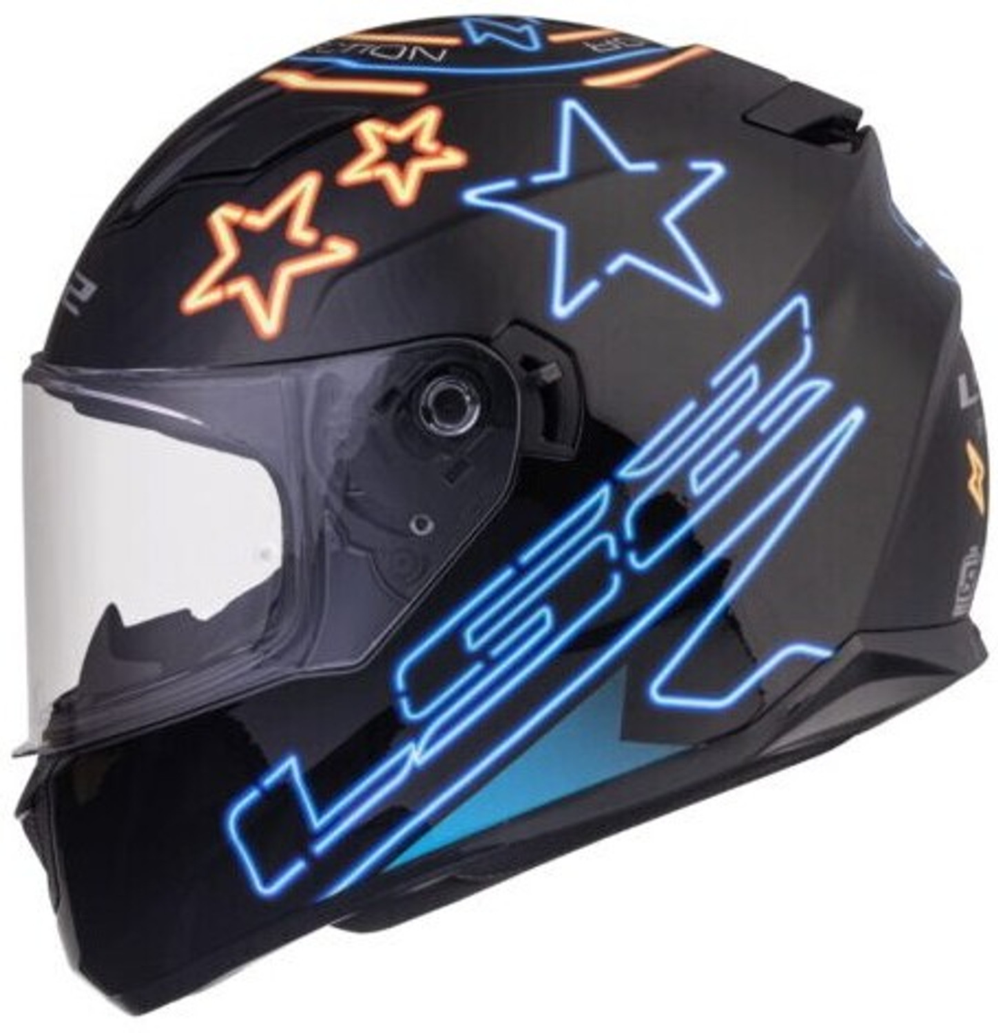 Image of LS2 FF320 STREAM EVO NEON MATT BLACK BLUE FLUO ORANGE XL Motorbike Helmet