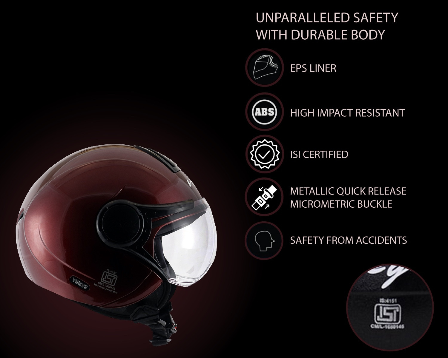 Image of VEGA Verve Motorbike Helmet