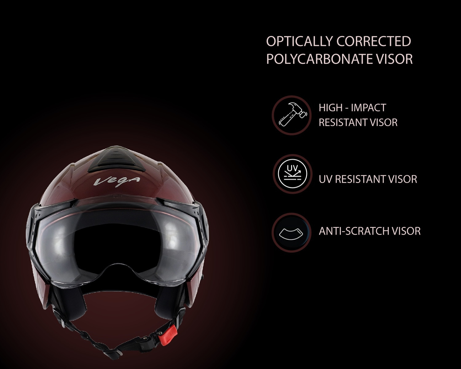 Image of VEGA Verve Motorbike Helmet