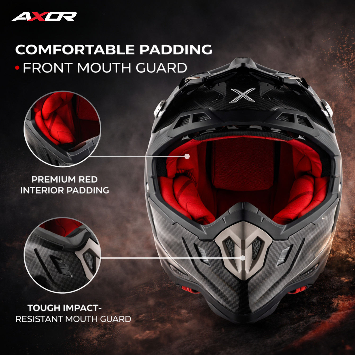 Image of Axor MX Carbon Helmet Motorbike Helmet