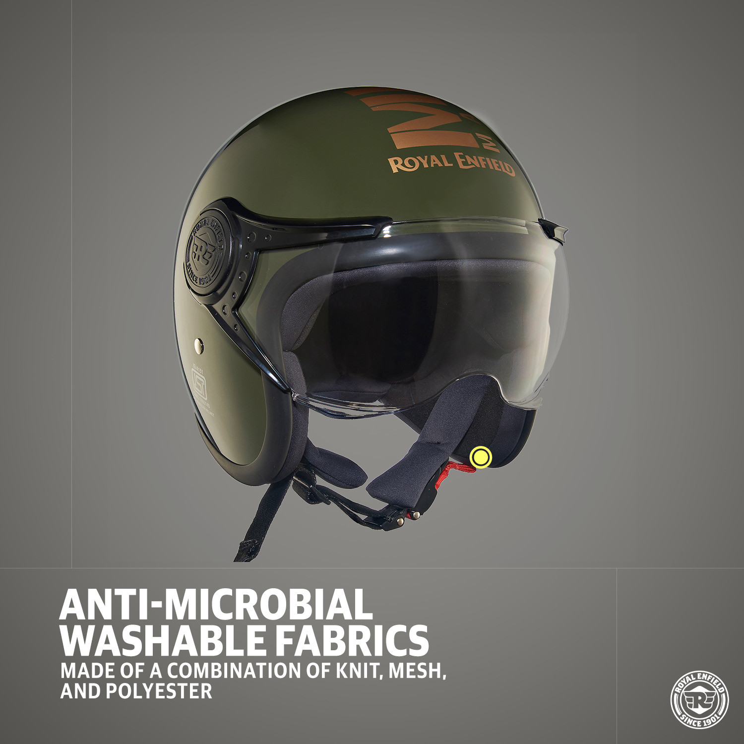 Image of ROYAL ENFIELD MLG Open Face with Visor Motorbike Helmet