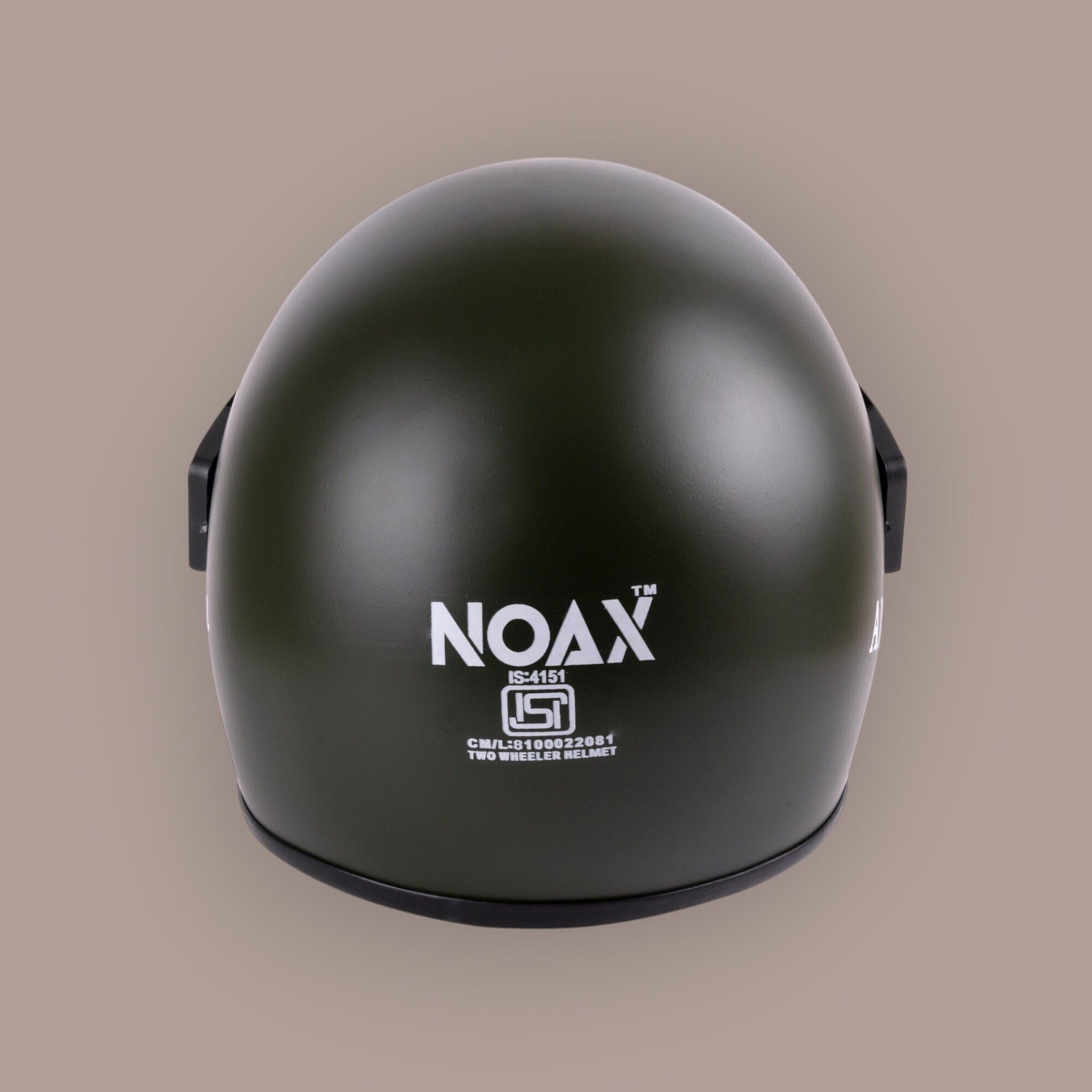 Image of NOAX ISI marked helmet solid unisex helmet (L-3444 Motorbike Helmet