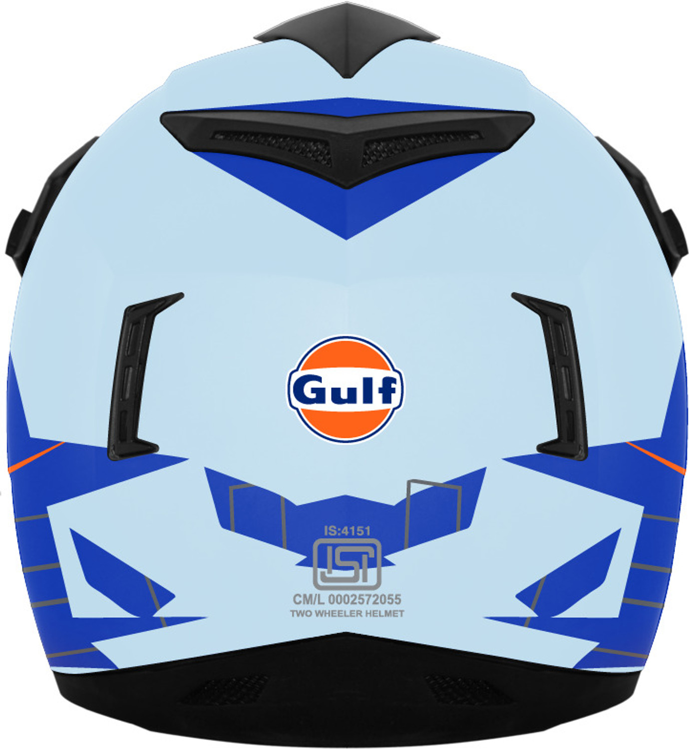 Image of Gulf Xterrain Motocross Glossy 2 Wheeler Motorcycle Helmet Motorbike Helmet