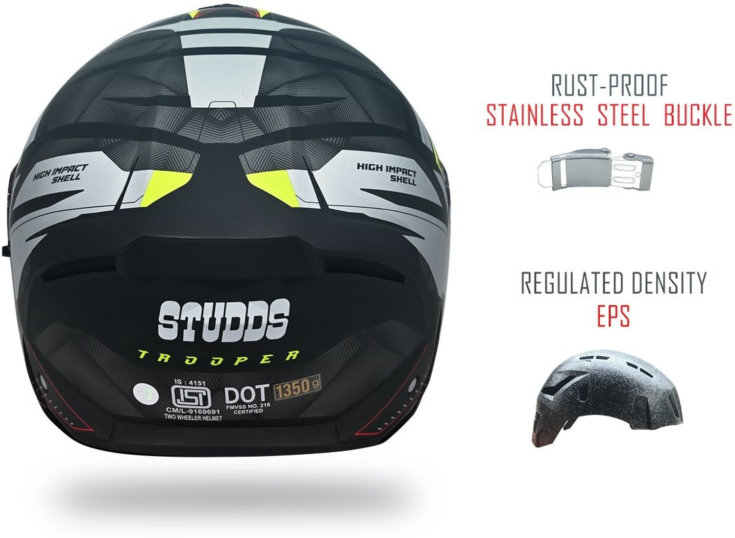 Image of STUDDS Trooper D2 Motorbike Helmet
