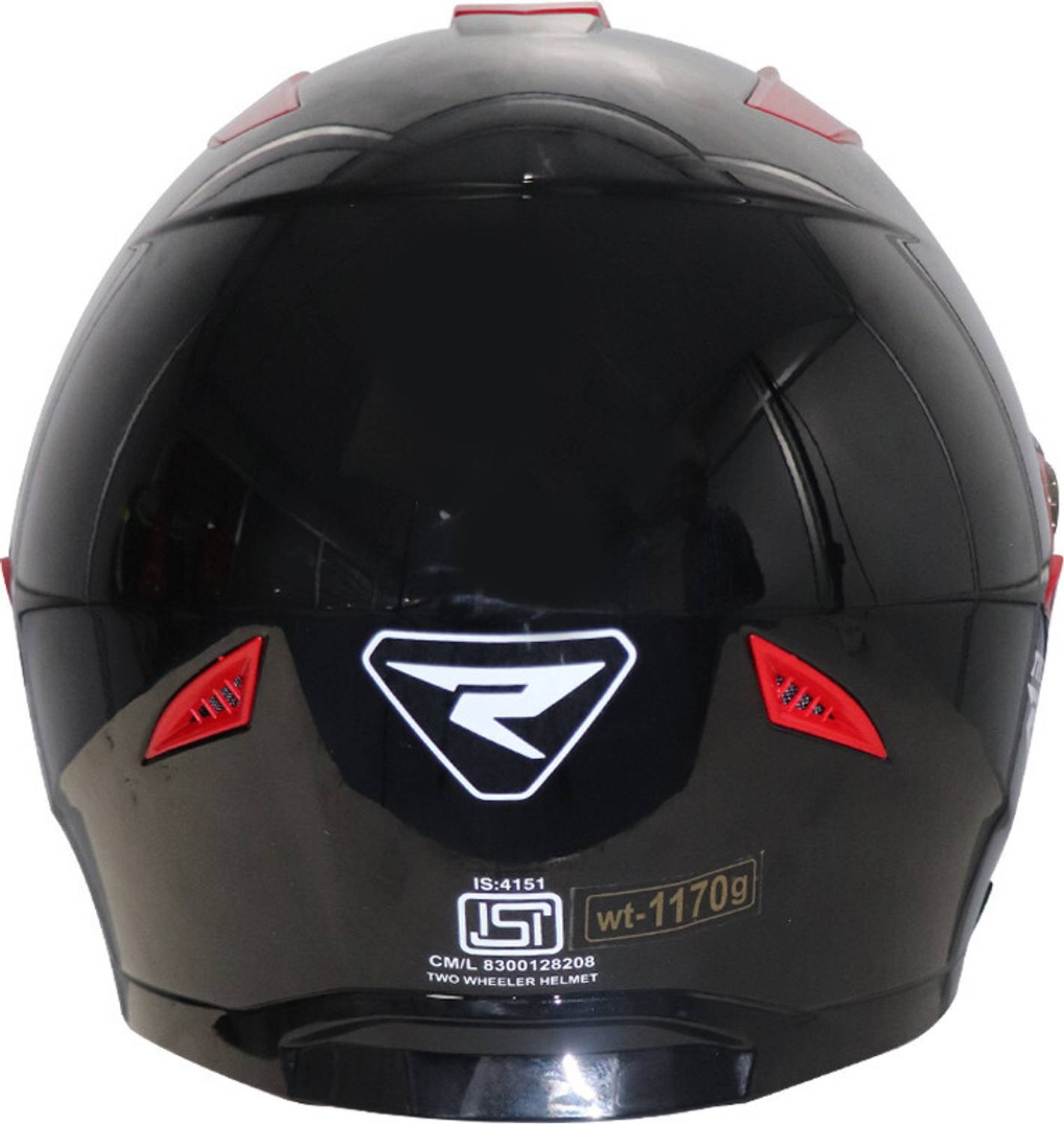 TVS Raider Racing Motorbike Helmet Black - Image 5