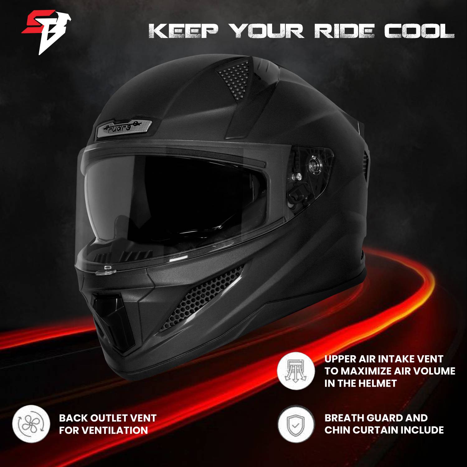 Steelbird SBH-25 Rudra Full Face Helmet - Image 3