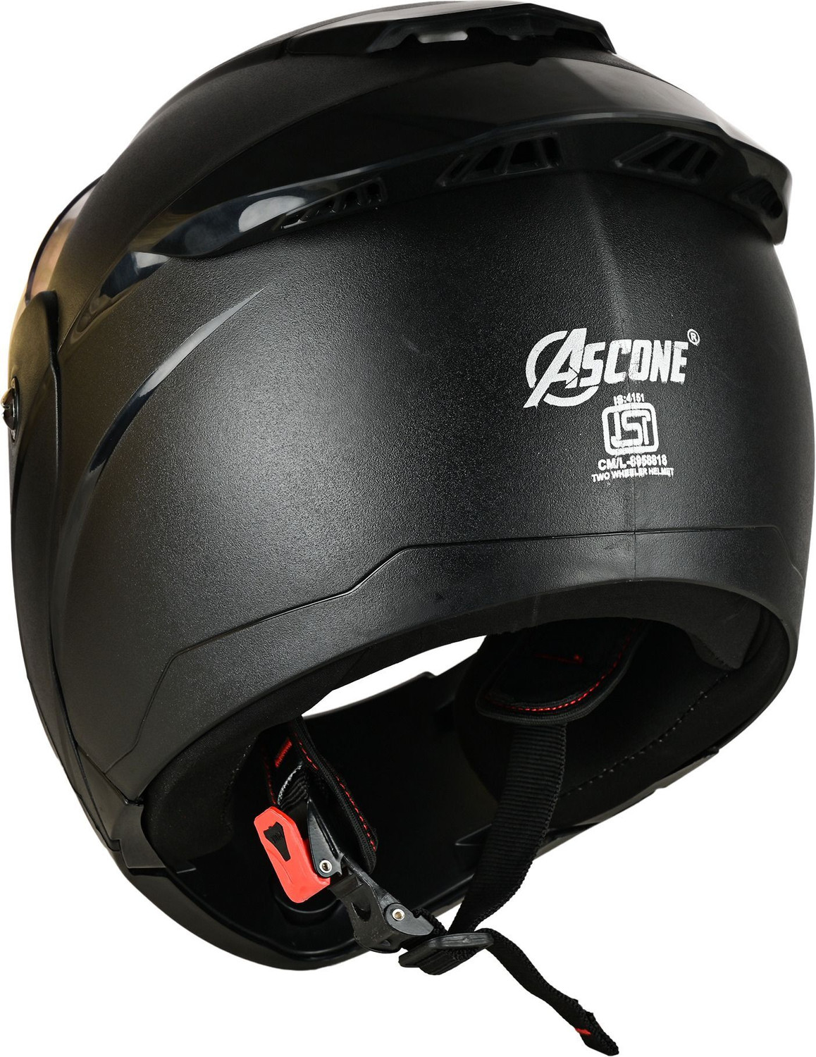 Image of ASCONE Flip Up Helmet for Men ISI Certified Anti-Scratch, UV Resistant Motorbike Motorbike Helmet