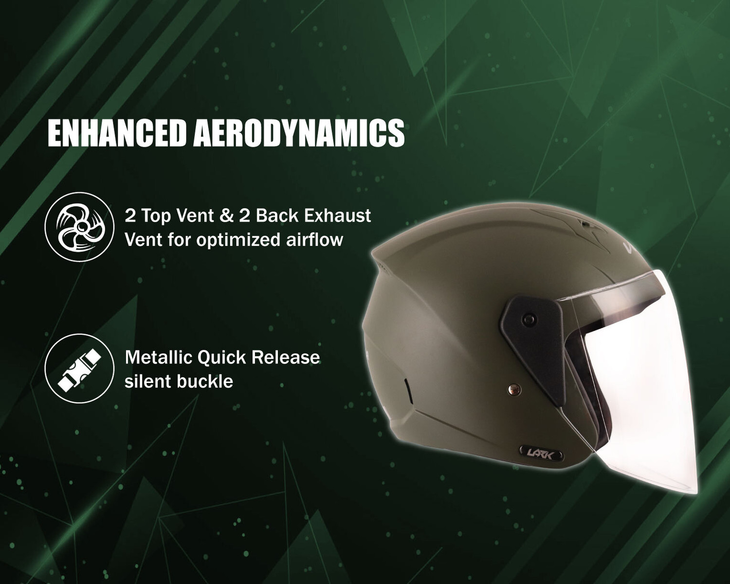 Image of VEGA Lark Motorbike Helmet