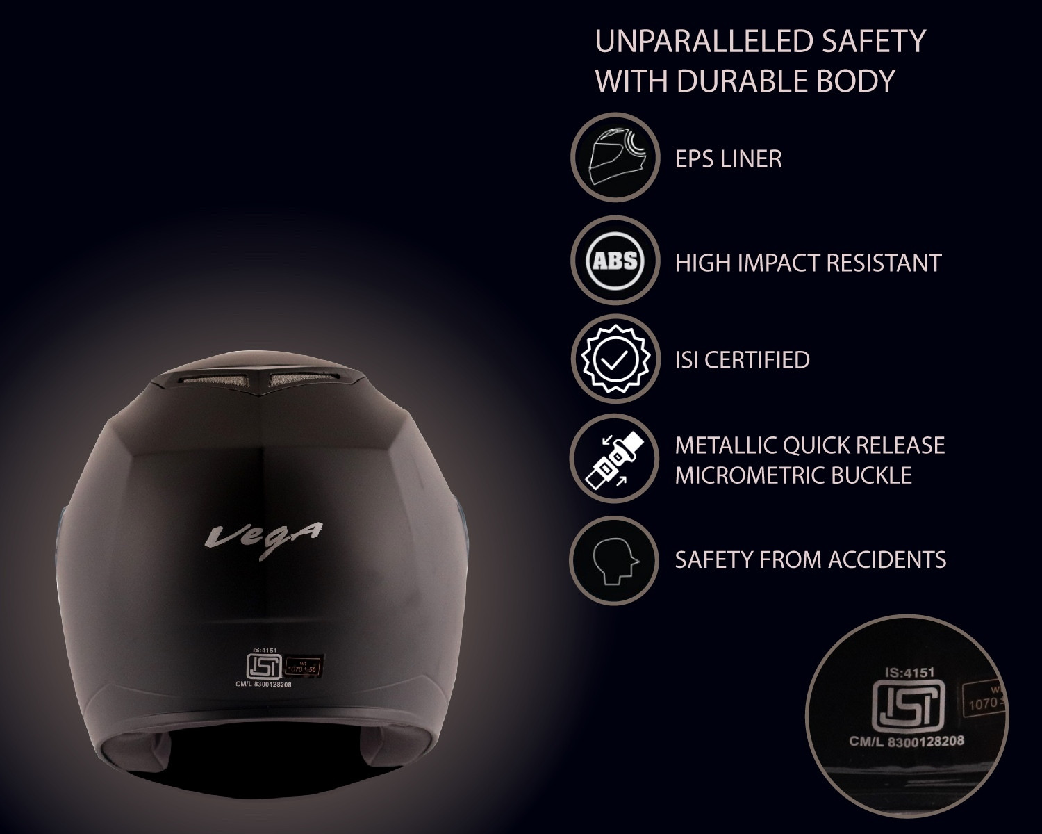 Image of VEGA Edge Dx Motorbike Helmet
