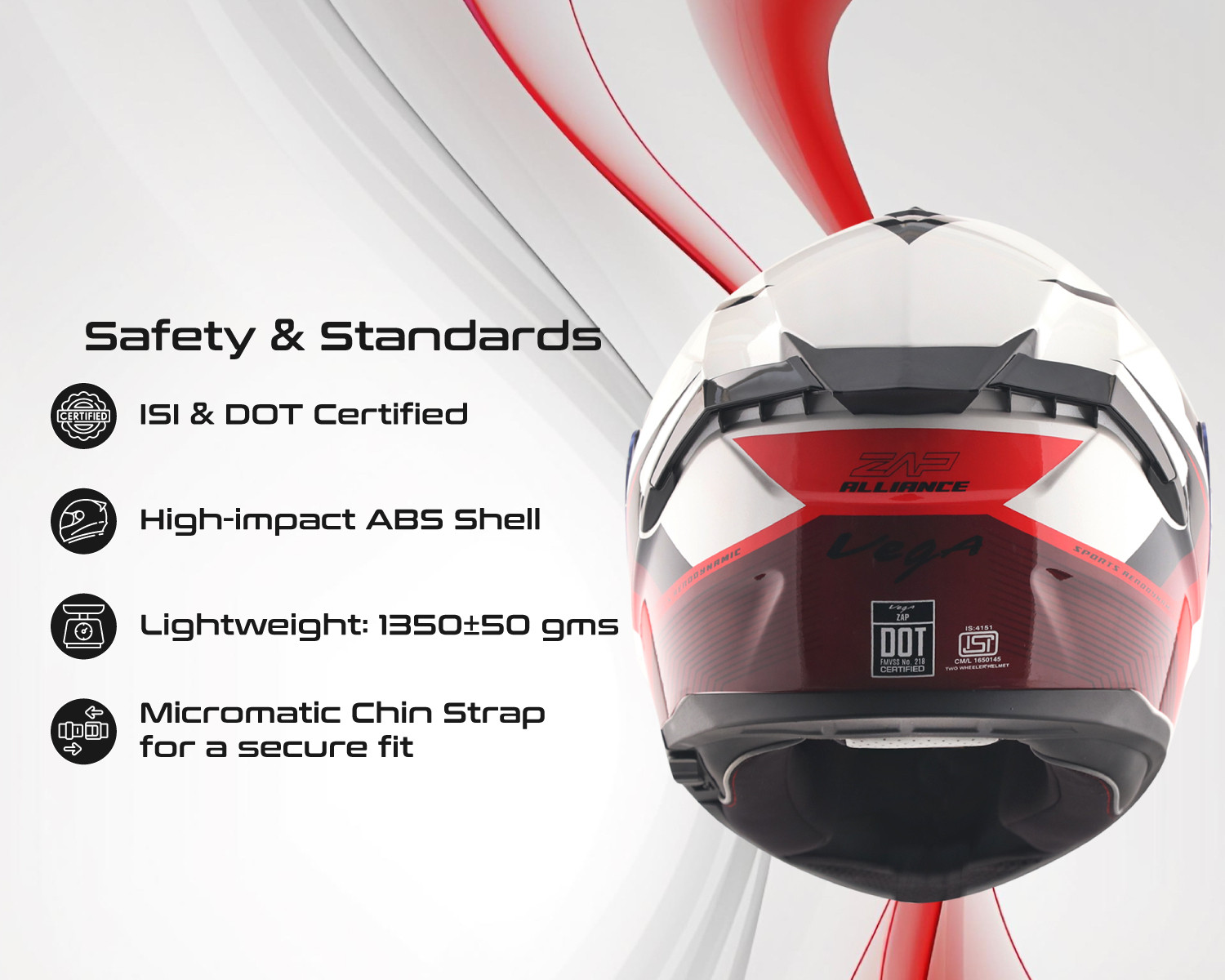 Image of VEGA Zap DV Alliance Motorbike Helmet