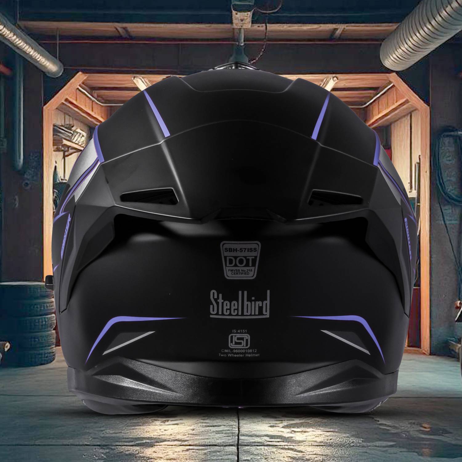 Steelbird SBH-57 Carbon Fighter Full Face Helmet - Image 5