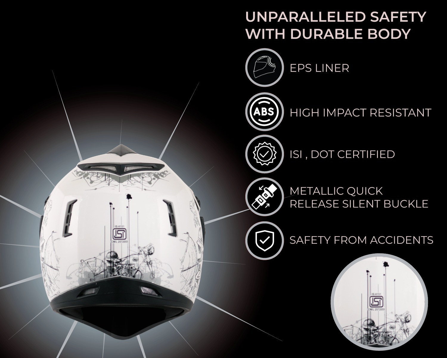 Image of VEGA Off Road D /V Sketch Motorbike Helmet