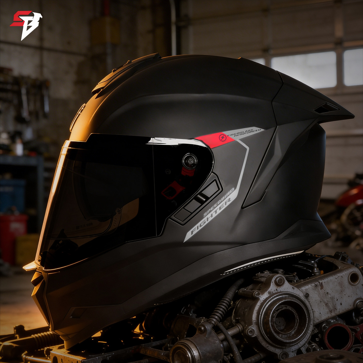Image of Steelbird Fighter ECE 22.06 SB-120 Gen-Z Helmet with Pinlock-30 | Motorbike Helmet