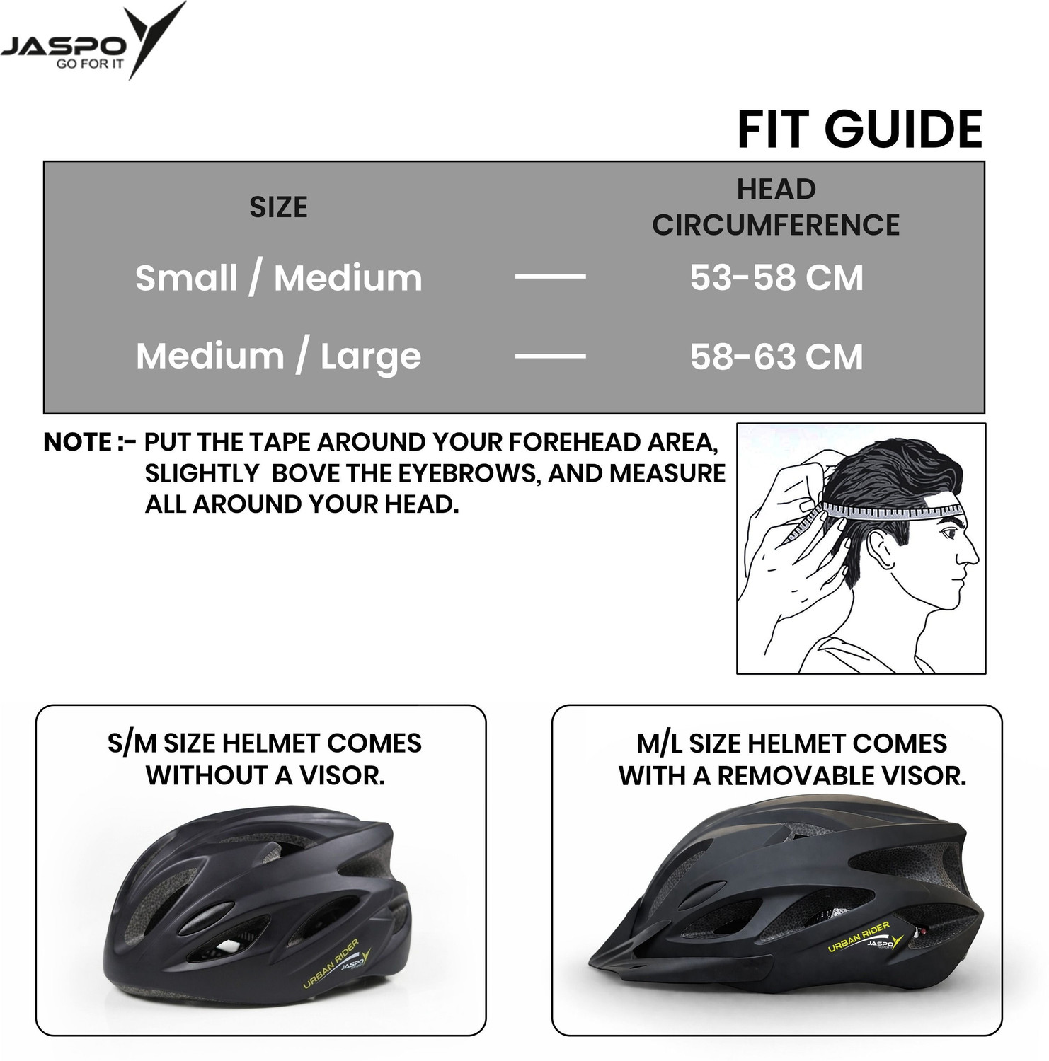 Image of Jaspo Urban Rider Cycling Helmet for Men&Women |Adjustable Dial & Chin Strap(53-58cm) Cycling Helmet