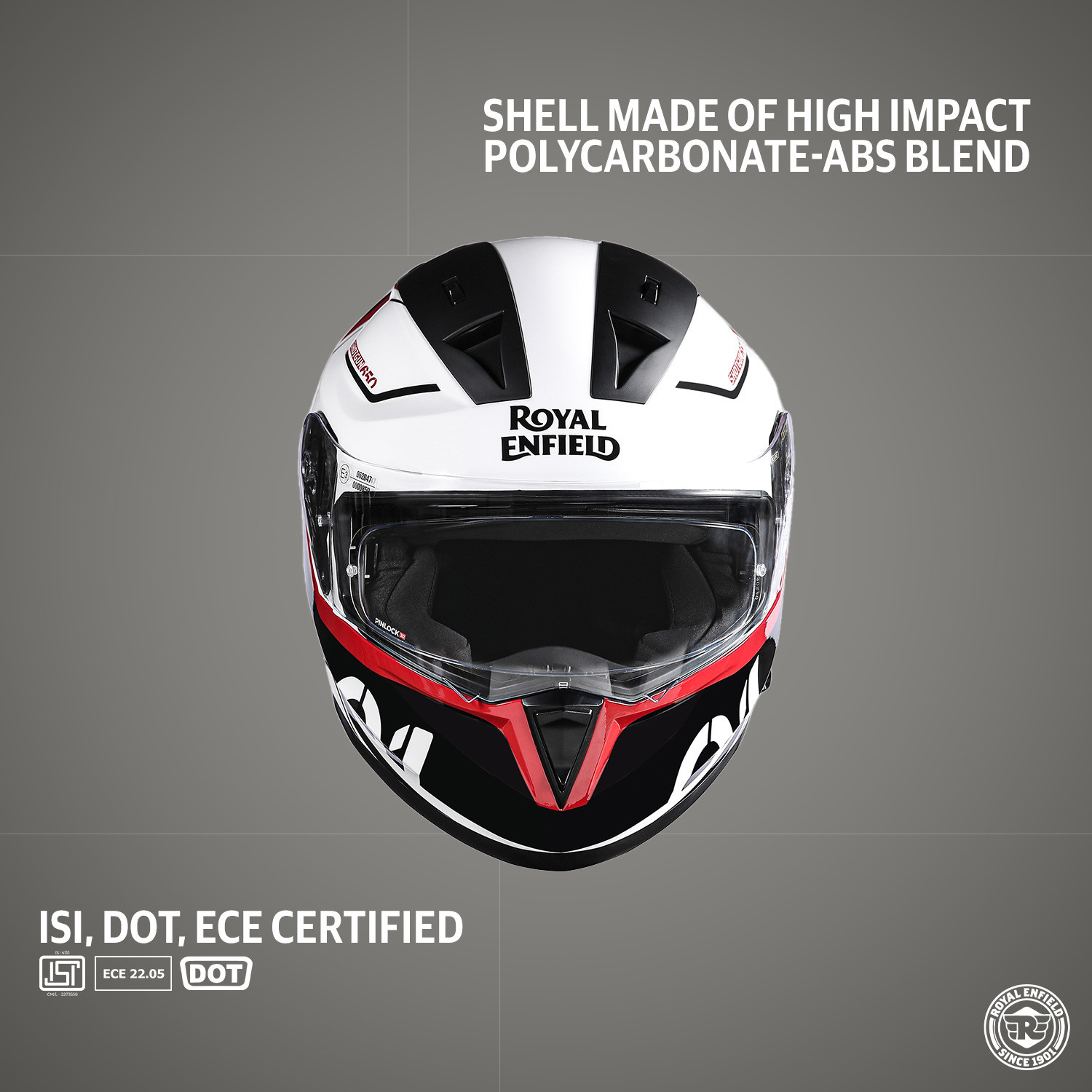 Image of ROYAL ENFIELD 650 Full Face ISI, DOT & ECE 22.06 Certified with Graphics Motorbike Helmet