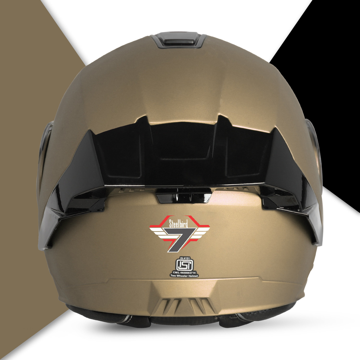 Image of Steelbird SBA-8 7Wings ISI Certified Flip-Up Helmet for Men with Inner Smoke Sun Shield Motorbike Helmet