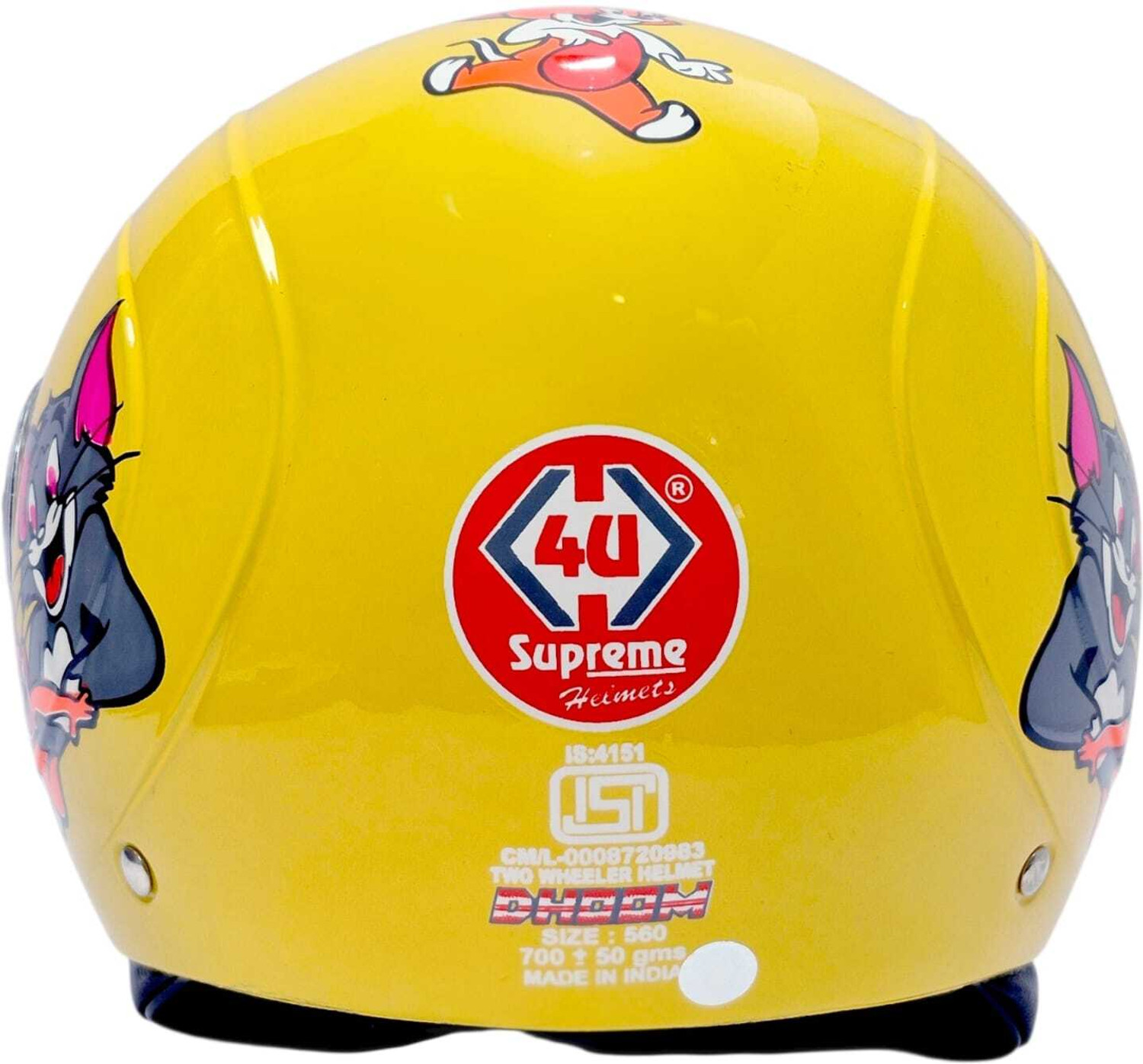 Image of 4U SUPREME DHOOM for Kids Boys & Girls ISI Certified ABS with Unbreakable Visor Motorbike Helmet