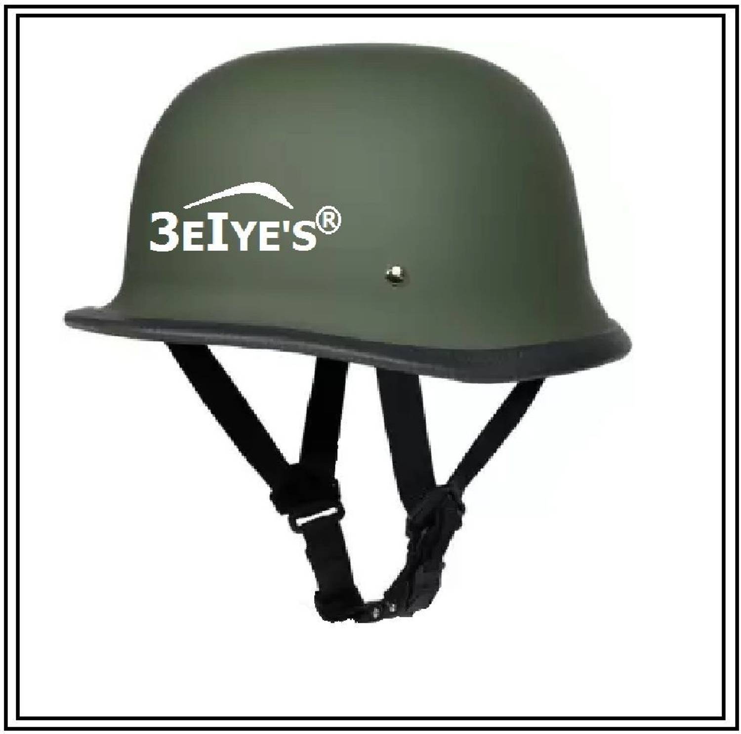 3eiye`s 3eiye` German Retro Style World War Inspired Half Helmet Motorbike Helmet