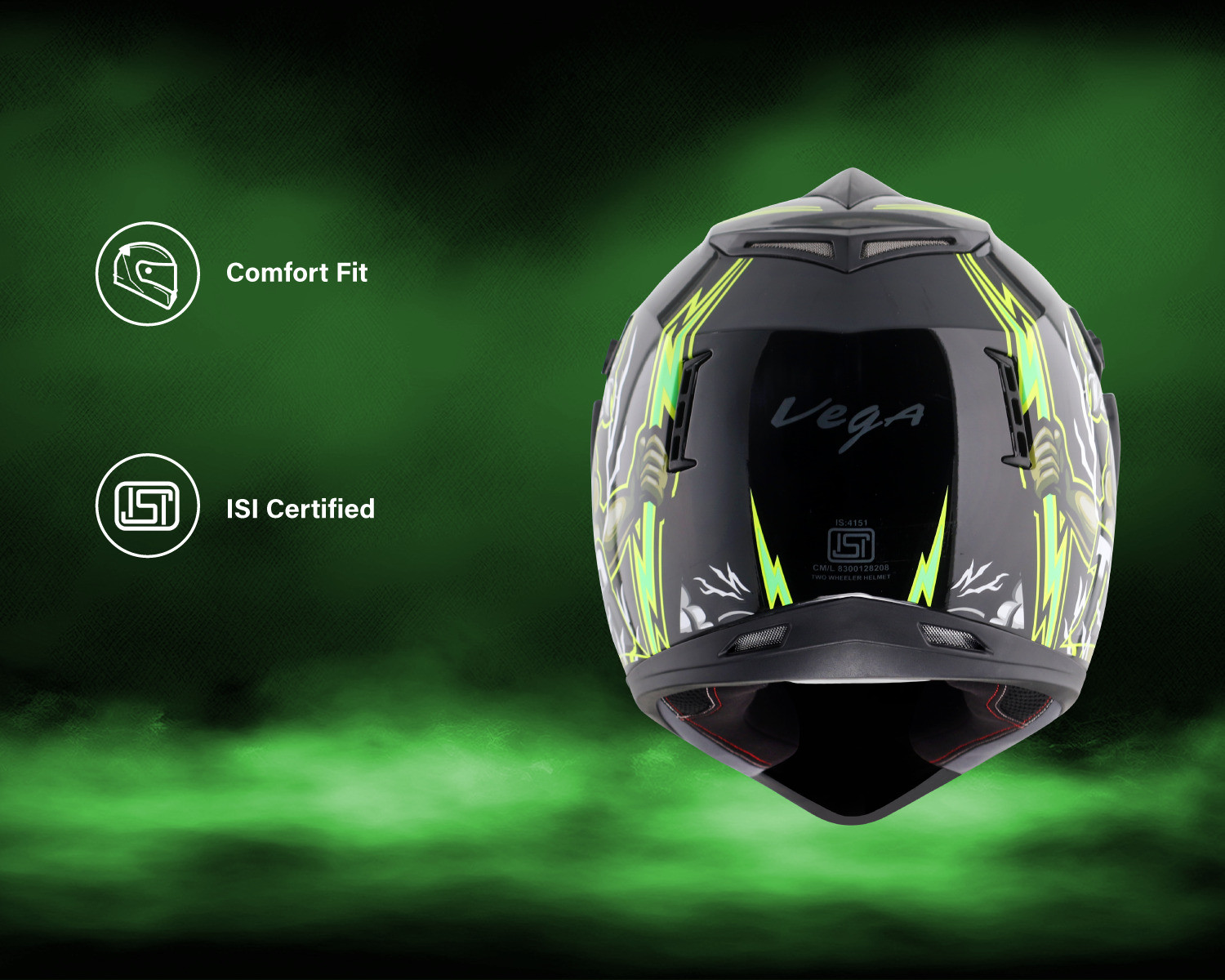 Image of VEGA Off Road D /V Thunder Motorbike Helmet