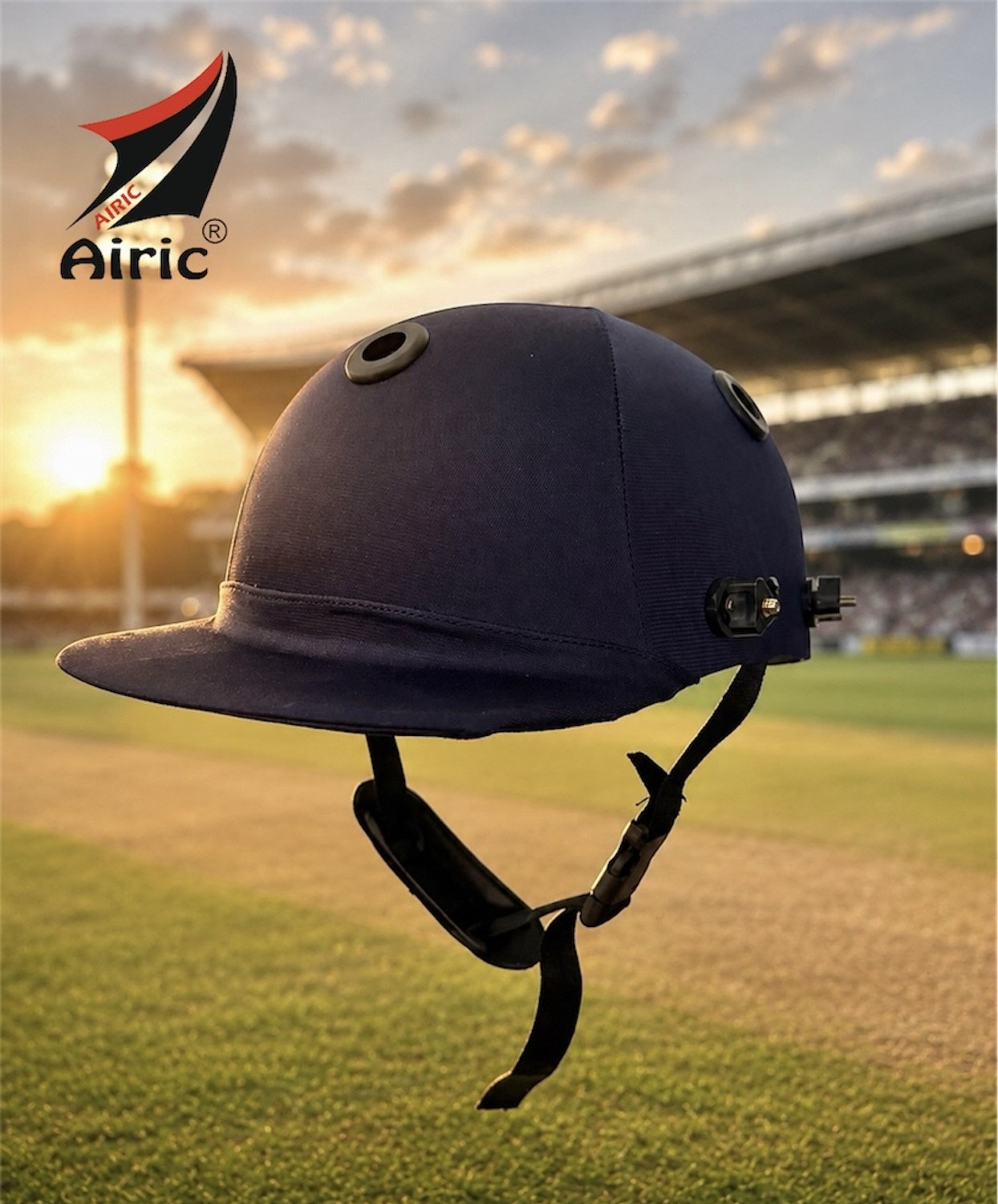 Image of Airic Blaster with Ear Guards Cricket Helmet (Blue)