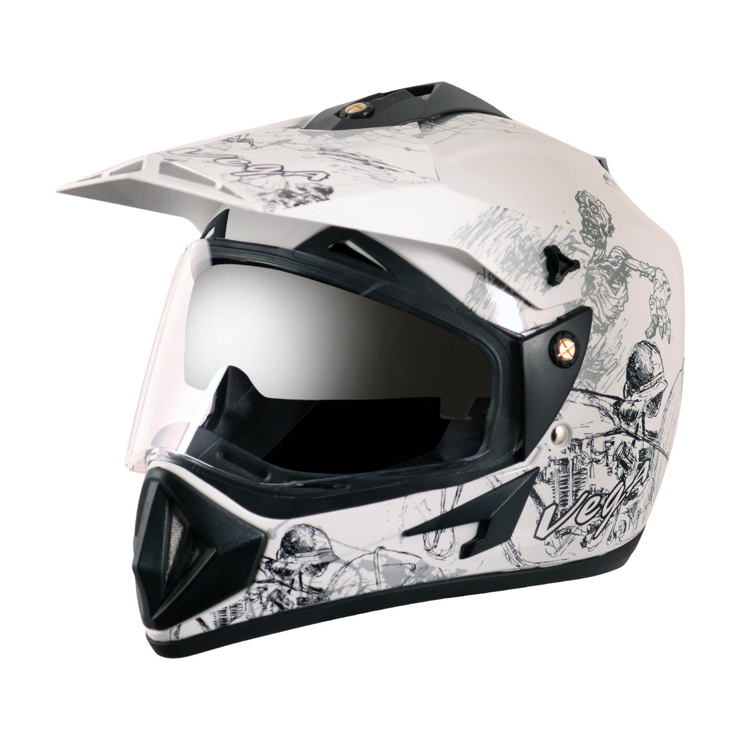 Image of VEGA Off Road D /V Sketch Motorbike Helmet