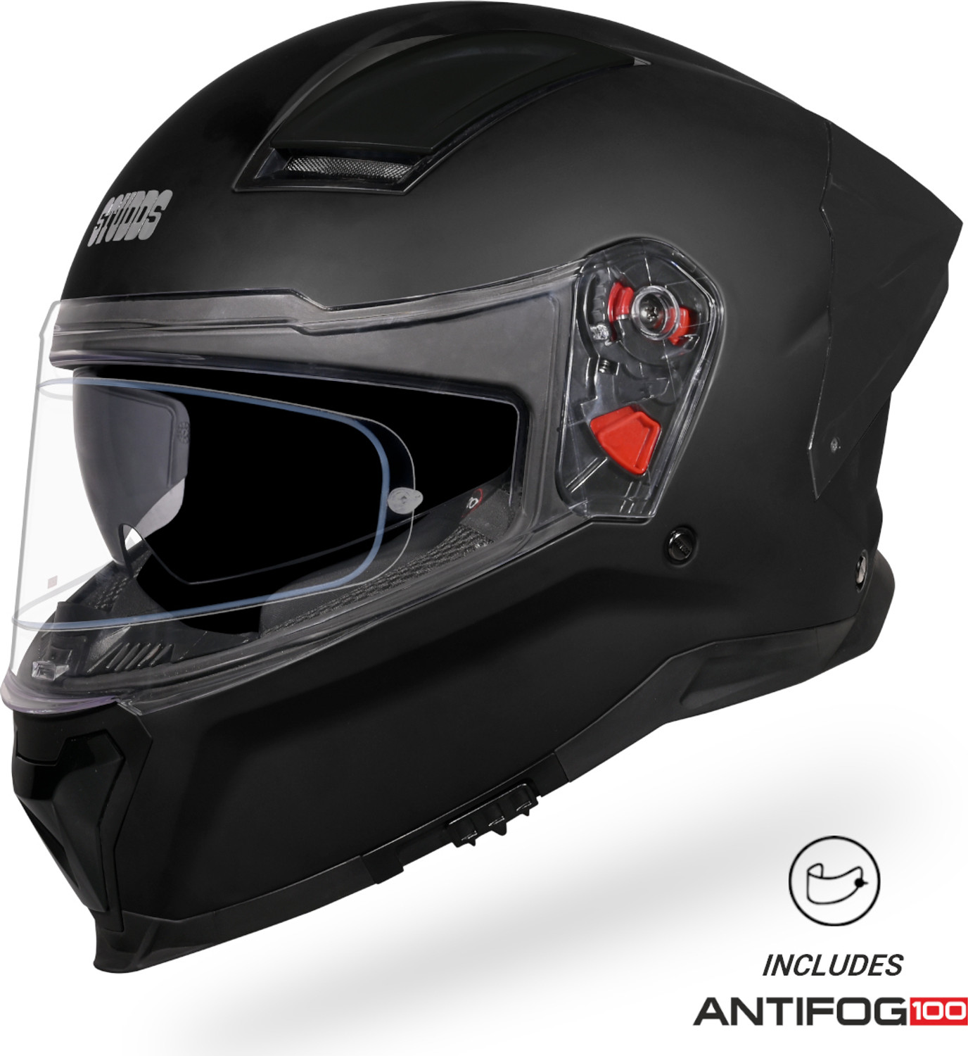 Image of STUDDS Helios Full Face ISI and DOT Certified Helmet with Antifog 100 Lens Motorbike Helmet