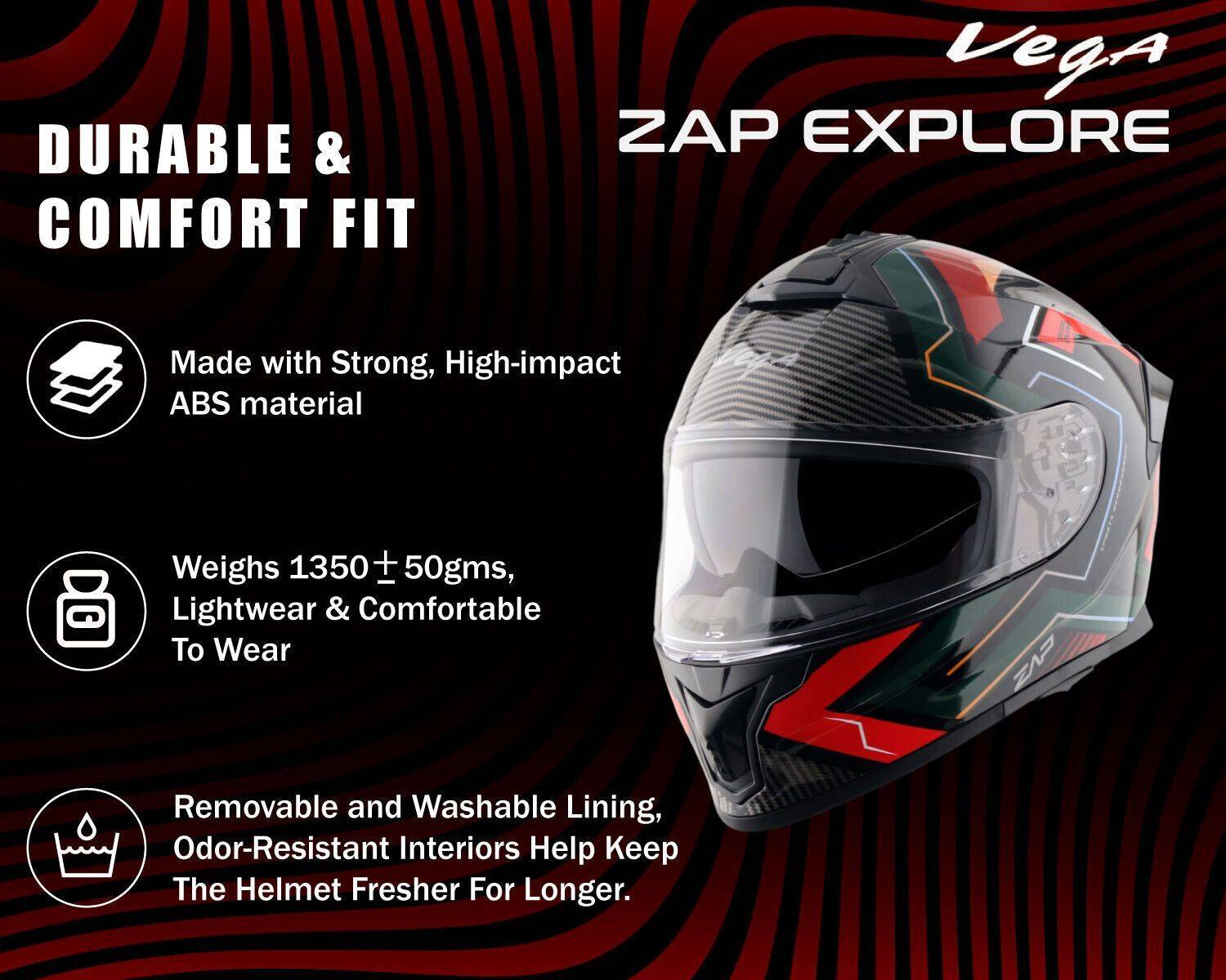 VEGA Zap Explore D/V Motorbike Helmet - Buy VEGA Zap Explore D/V
