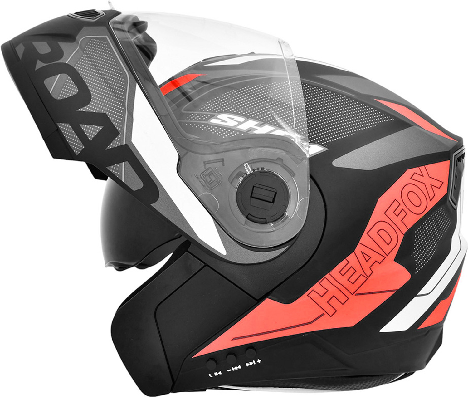 Image of HEADFOX N2 Gloss Air 7 Smart Bluetooth Helmet: Calls, Music , GPS & Voice Asst. Road DV Motorsports Helmet