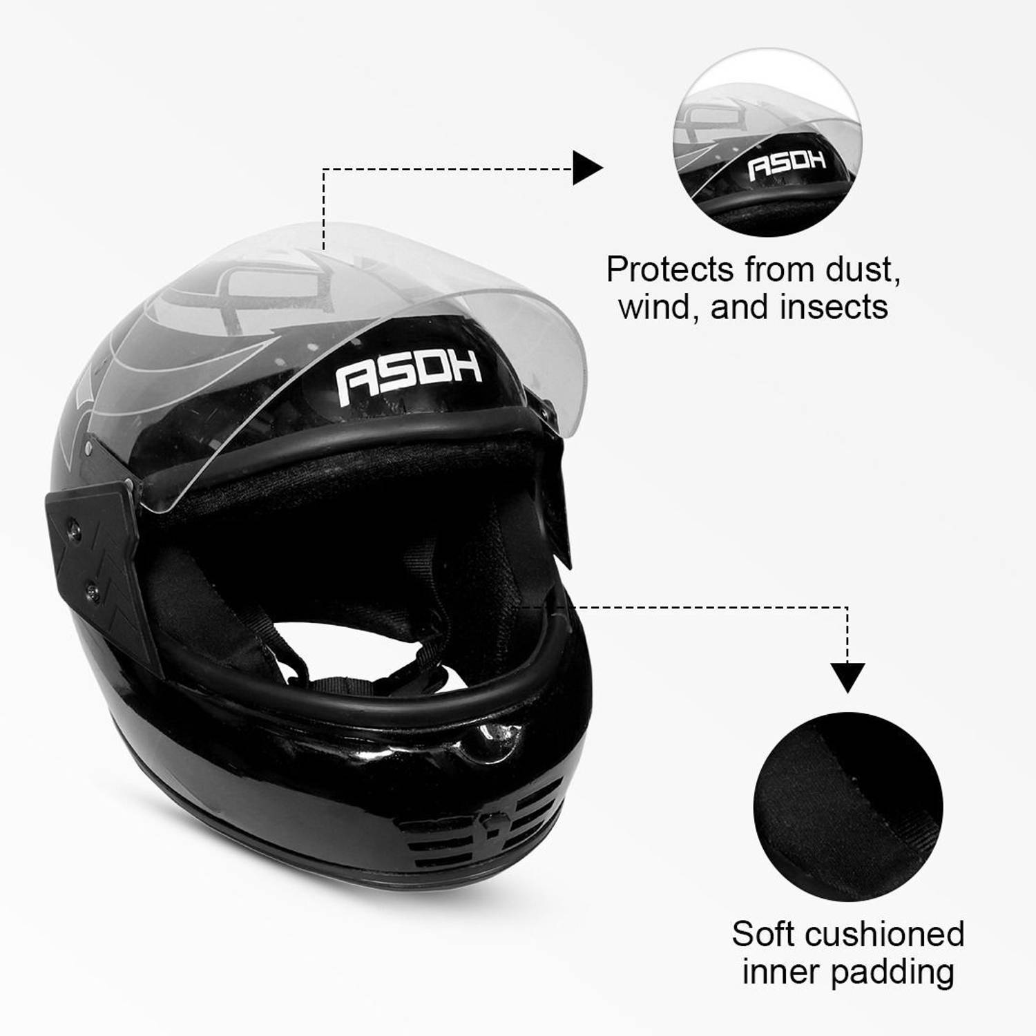 ASDH FULL FACE HELMET(ISI APPROVED) Motorbike Helmet Motorbike Helmet