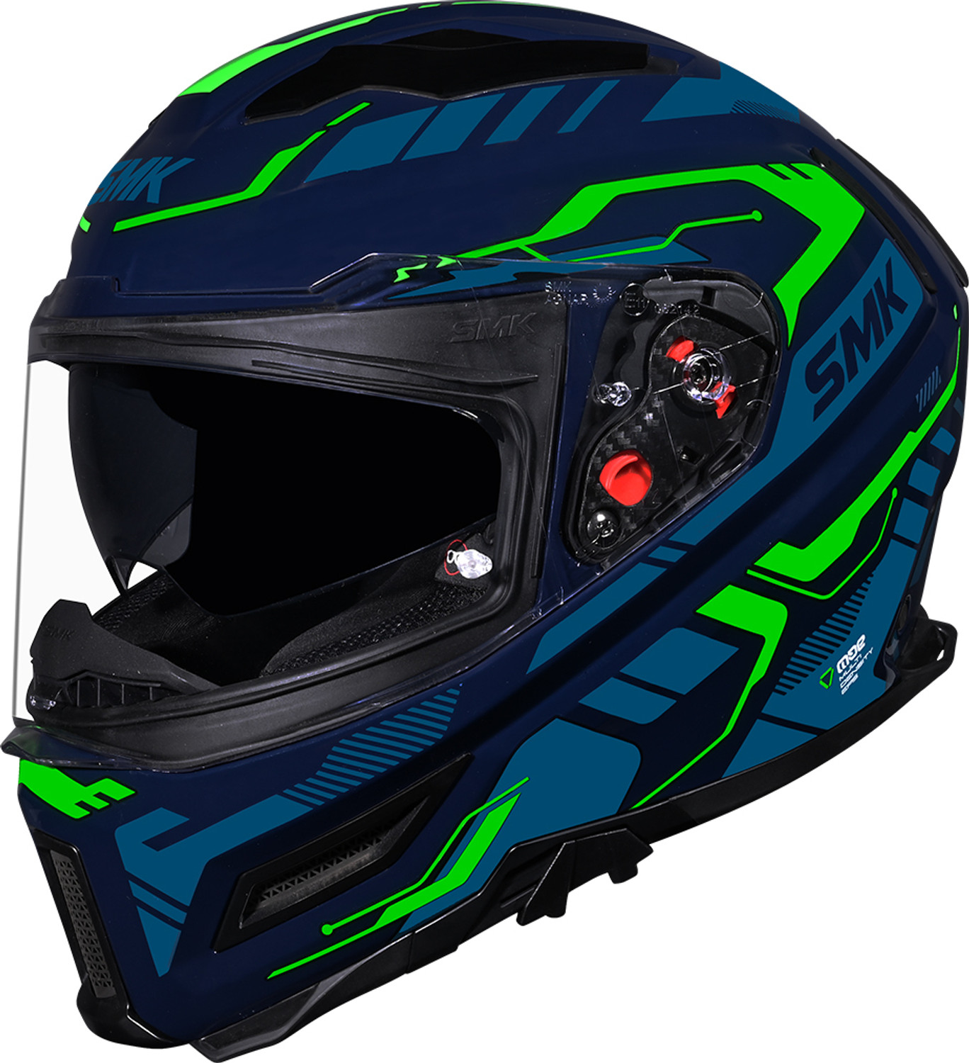 Image of SMK AGNAR TEKTRON ISI, DOT & ECE 06 Certified Helmet with Dual Visor Motorbike Helmet