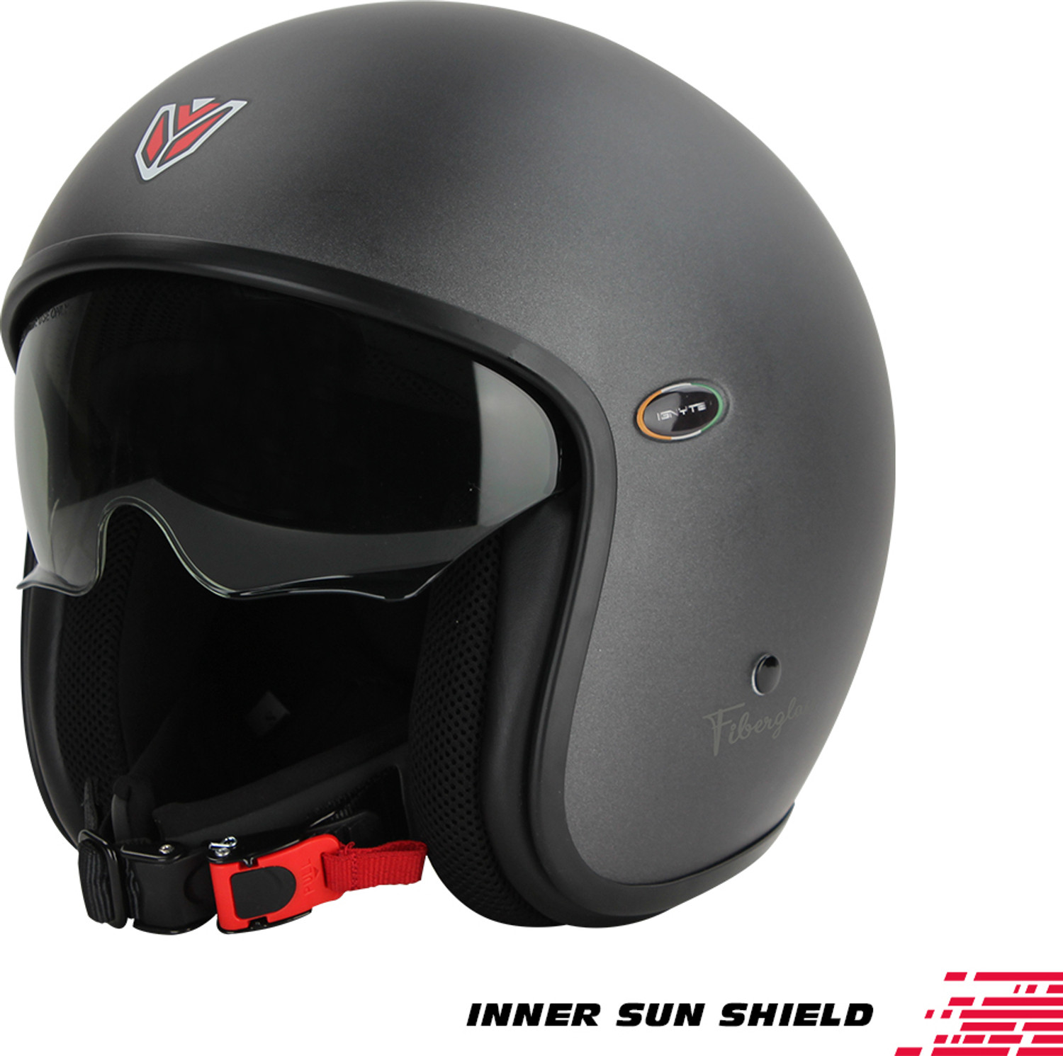 Image of IGNYTE IGN-10 ECE 22.05 /ISI /DOT Certified Open Face Helmet with Smoke Sun Shield Motorbike Helmet